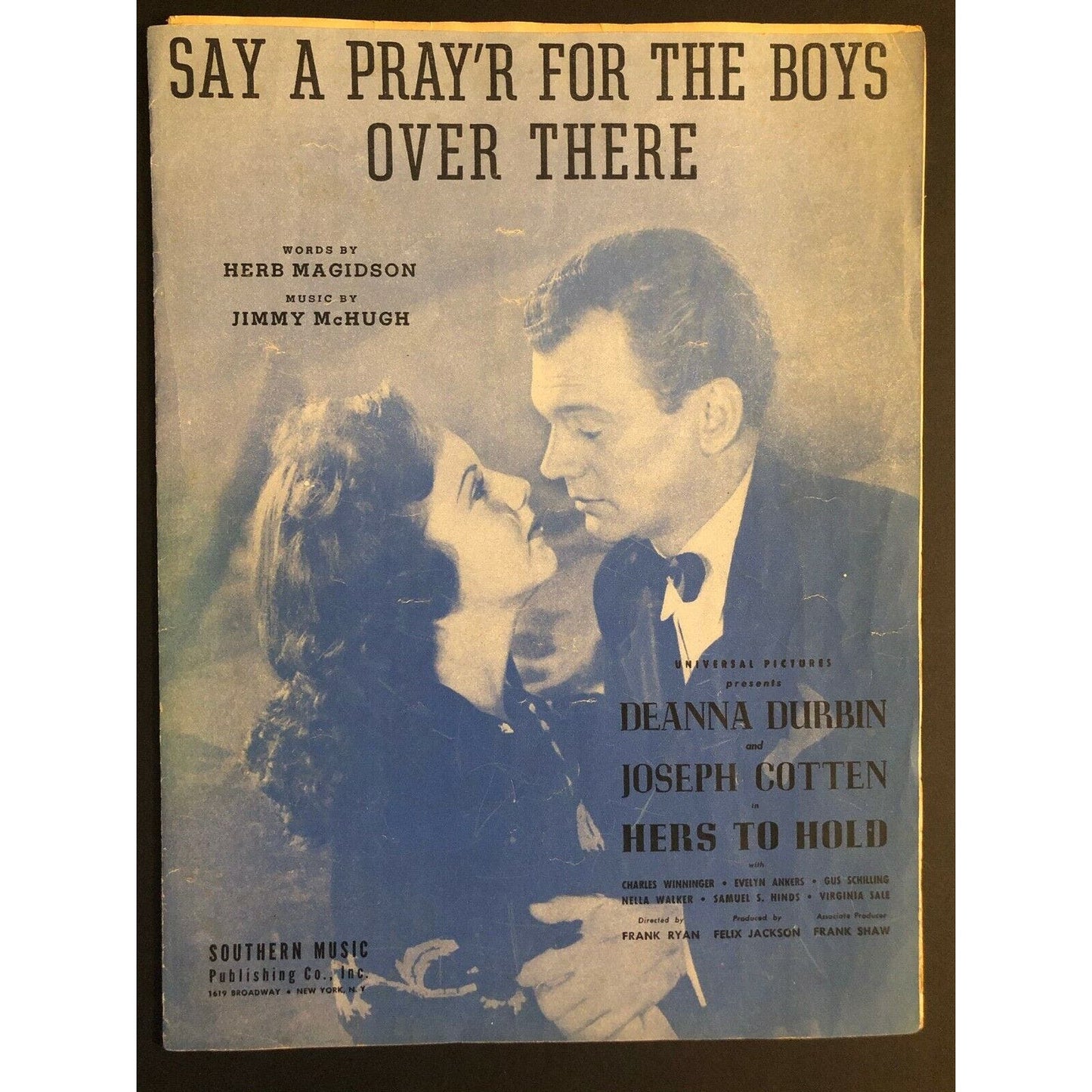 1943 Sheet Music "Say a Prayer for the Boys Over There" from "Hers To Hold"