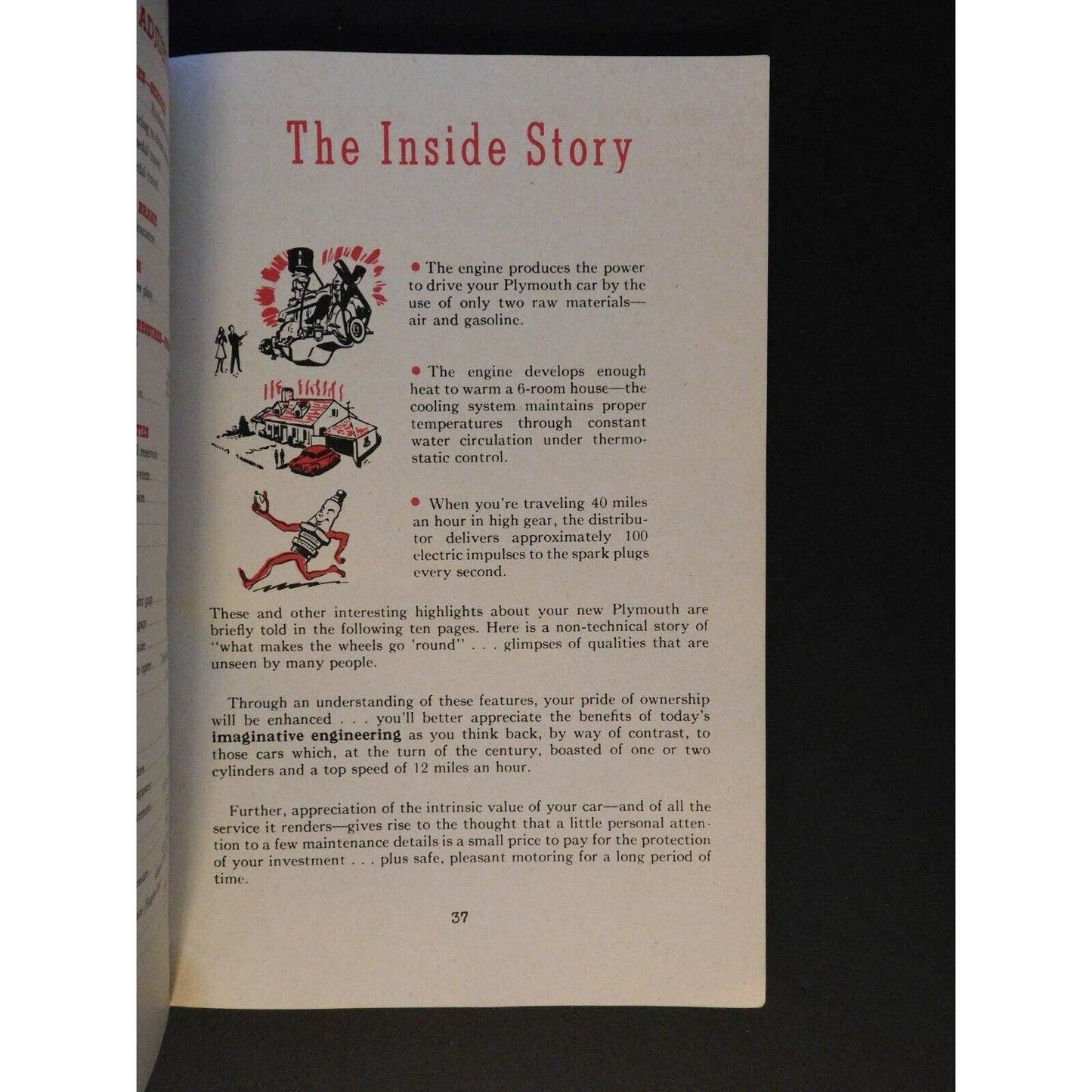 1947 Plymouth 48pg "The Inside Story" Booklet w/cover & Mopar Radio Man