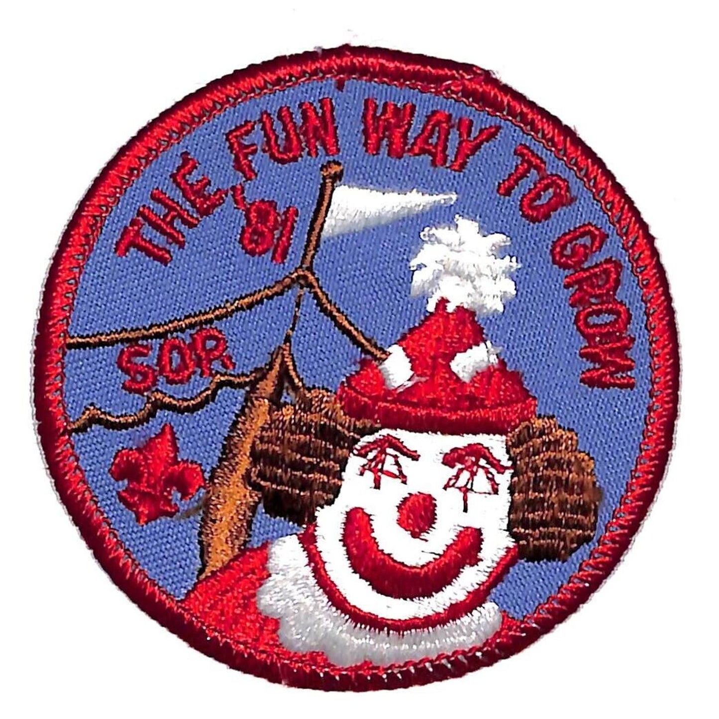 BSA Patch 1981 SOR (Scout-O-Rama) "The Fun Way to Grow" Clown Big Top VGC Scarce