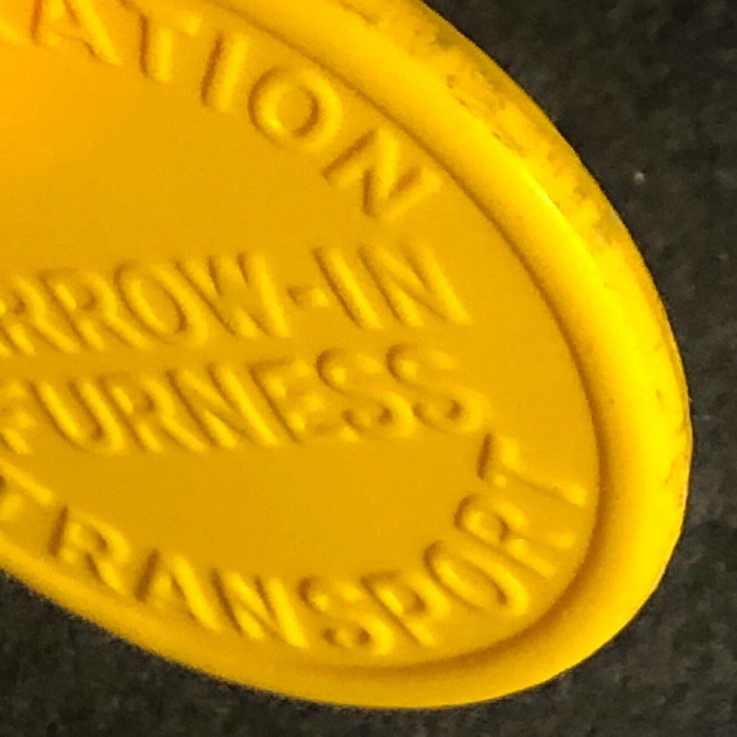 Barrow-In-Furness "Employee Only" England Plastic Token YELLW 1D 23mm c50's-60's
