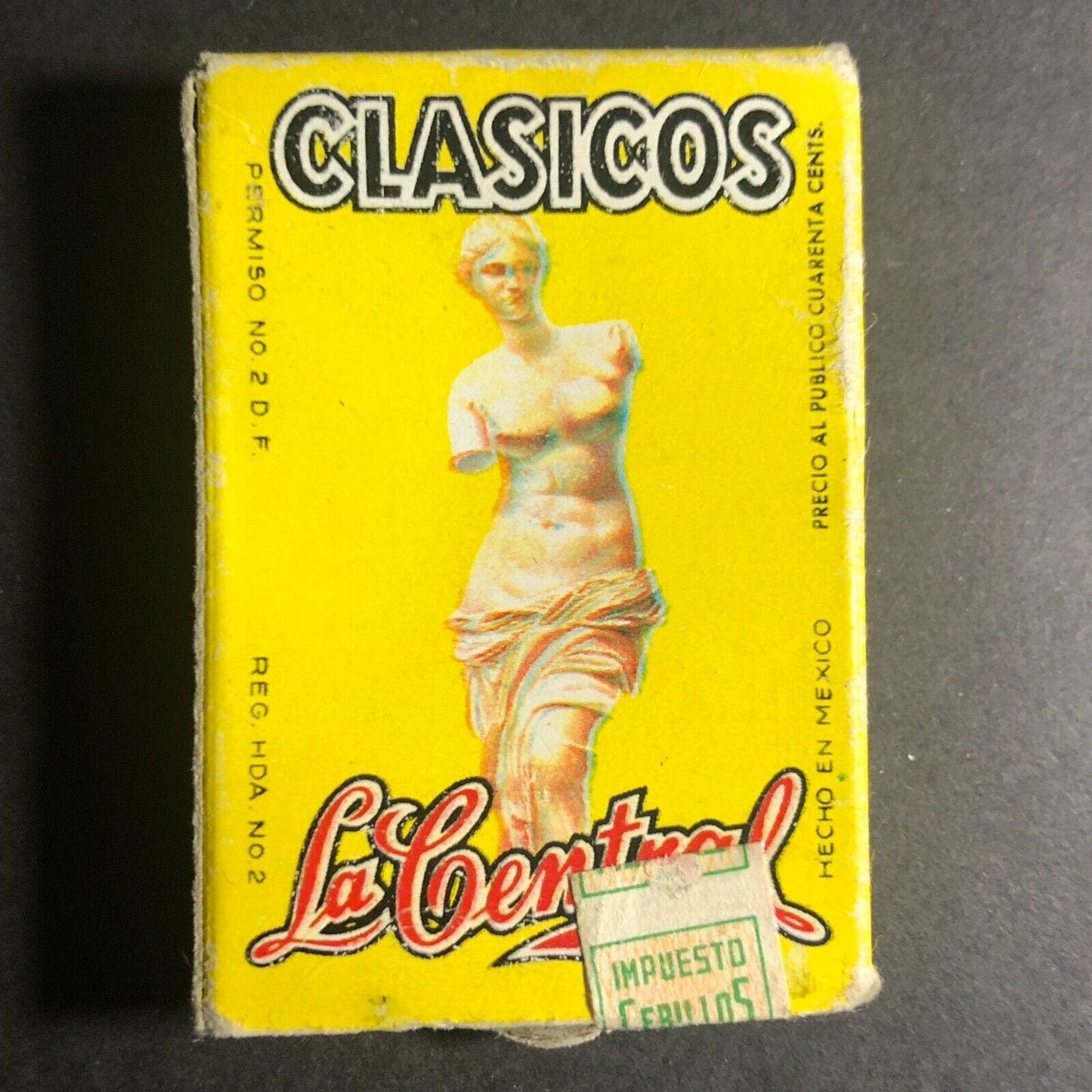 Vintage Clasicos LaCentral Mexico Monet Matchbox Matchbook w/ Seal Circa ??