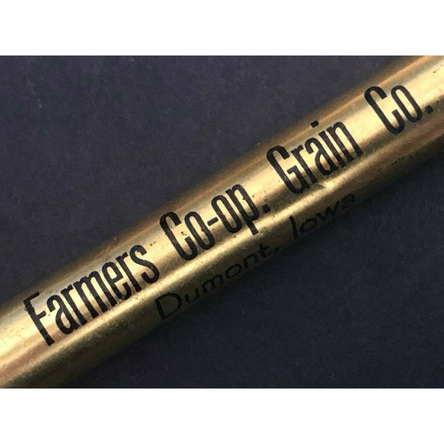 c1930's-40's "Farmers CO-OP Grain" Dumont, Iowa Advertising Bullet Pencil