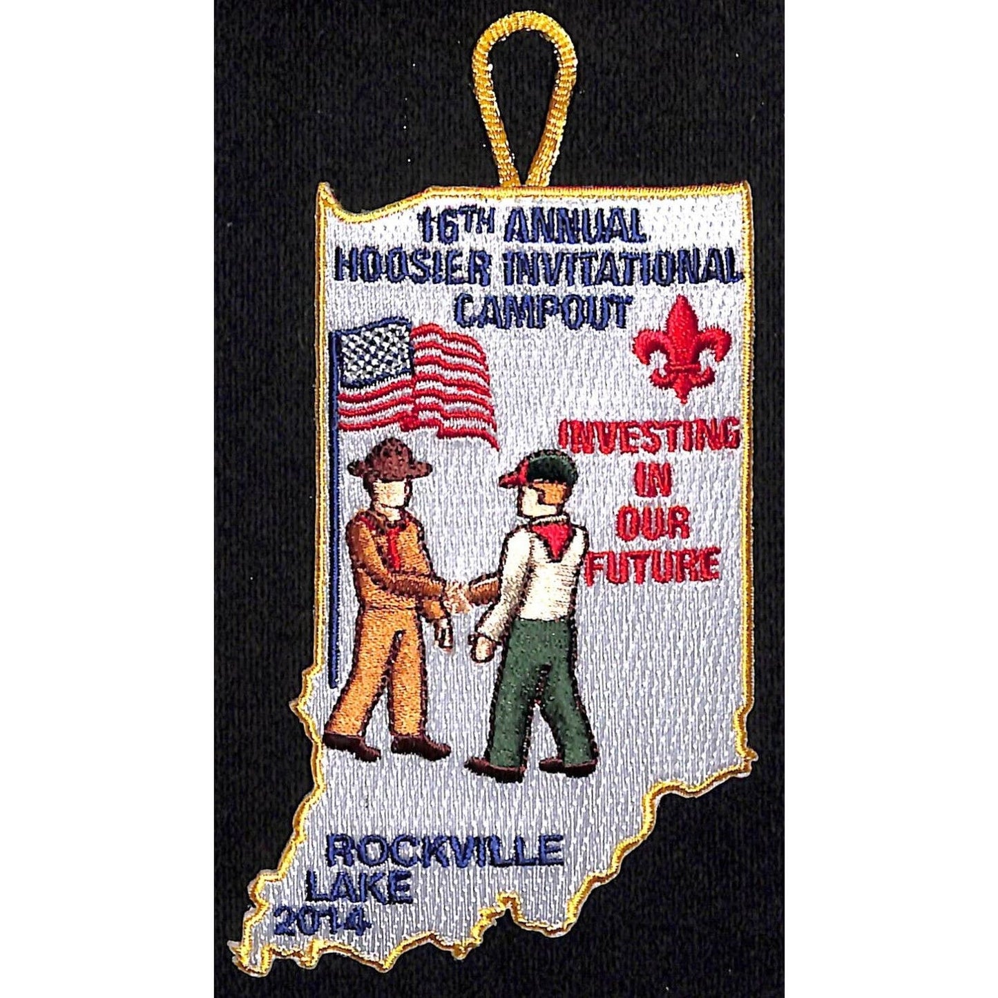 BSA Patch 16th Annual Hoosier Invitational Campout Rockville Lake 2014 Yellow