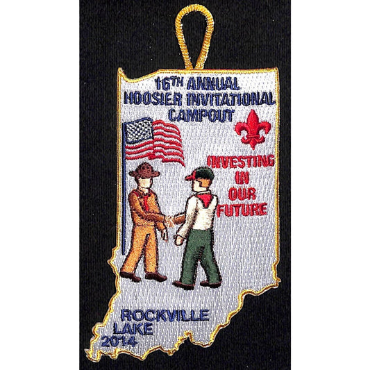 BSA Patch 16th Annual Hoosier Invitational Campout Rockville Lake 2014 Yellow