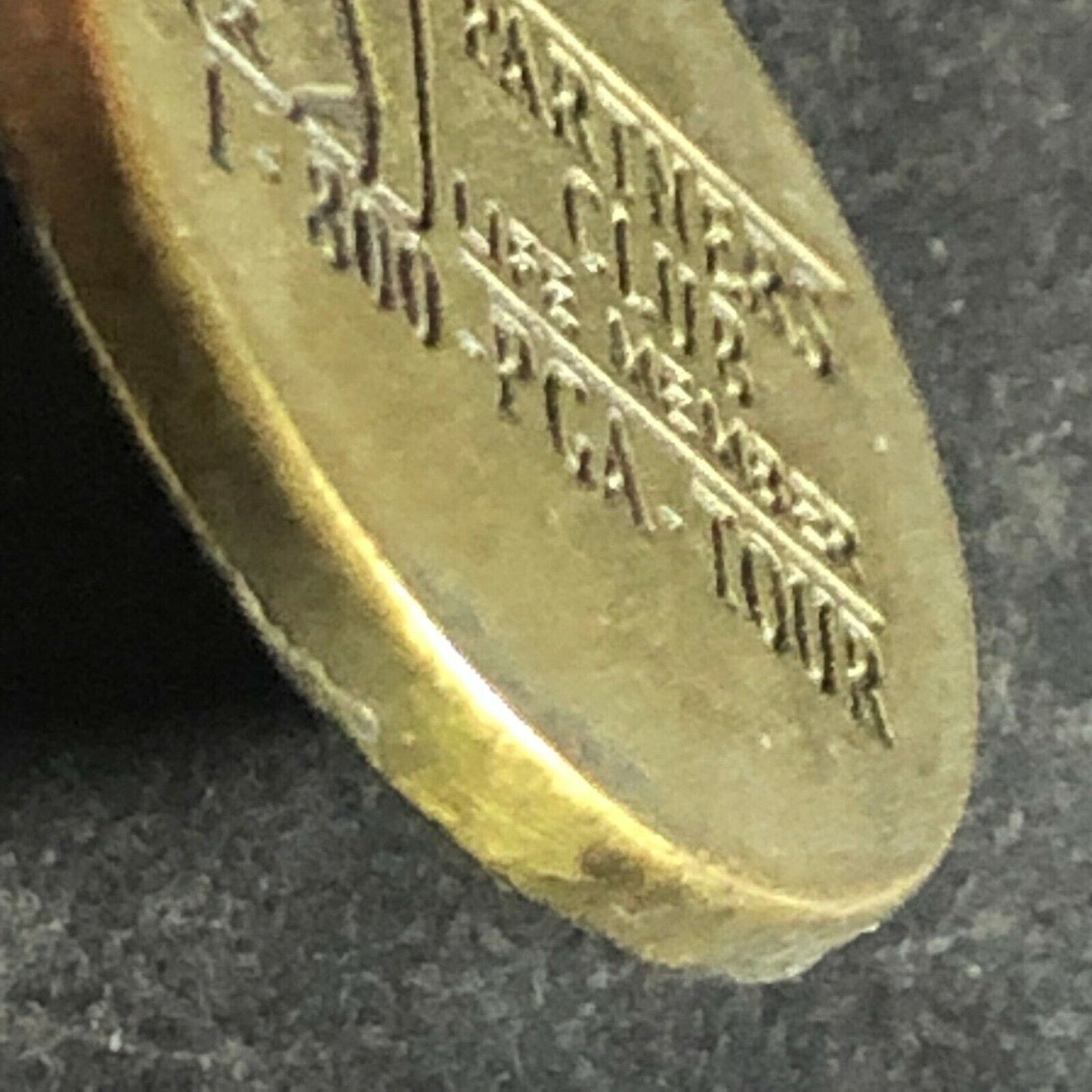 Brass Plated PGA Tour Partners Club Life Member Golf Ball Marker