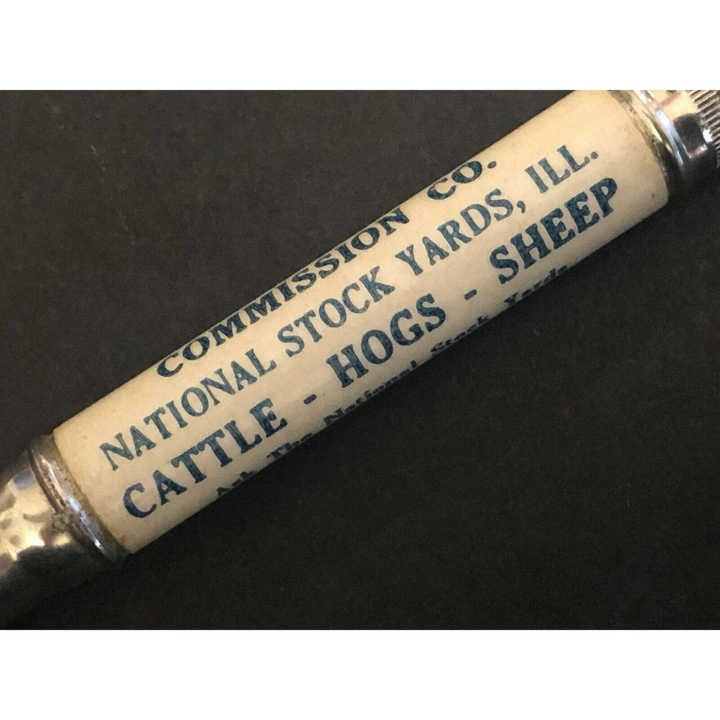c1930's40's "Hensley Andrews National Stock Yards, IL" Advertising Bullet Pencil