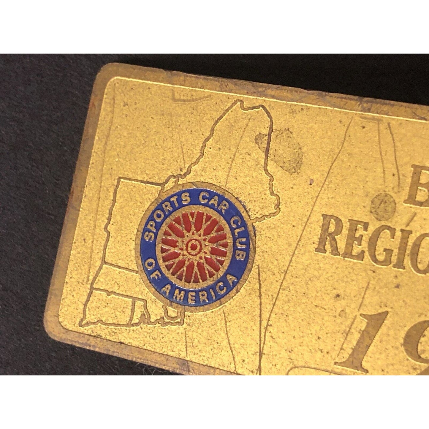 SCCA (New England Region) 1966 Bryar Regional Races Brass Wall Plaque