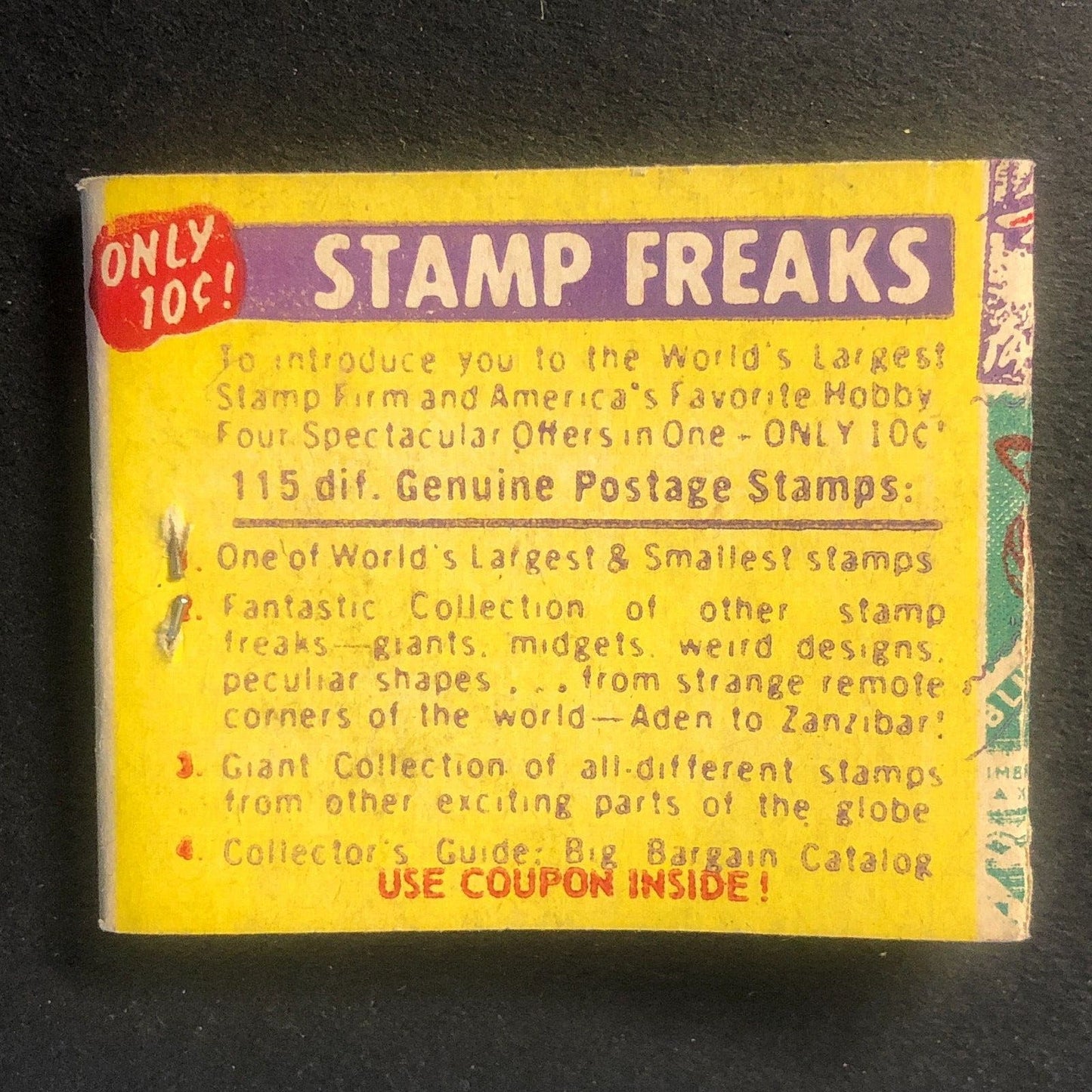 Free Stamp Freaks Mail-In Offer Vintage Full Matchbook c1960's VGC Scarce