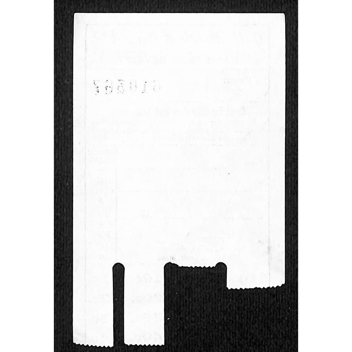 Gulf, Mobile & Ohio R.R. Cash Fare Receipt #610567