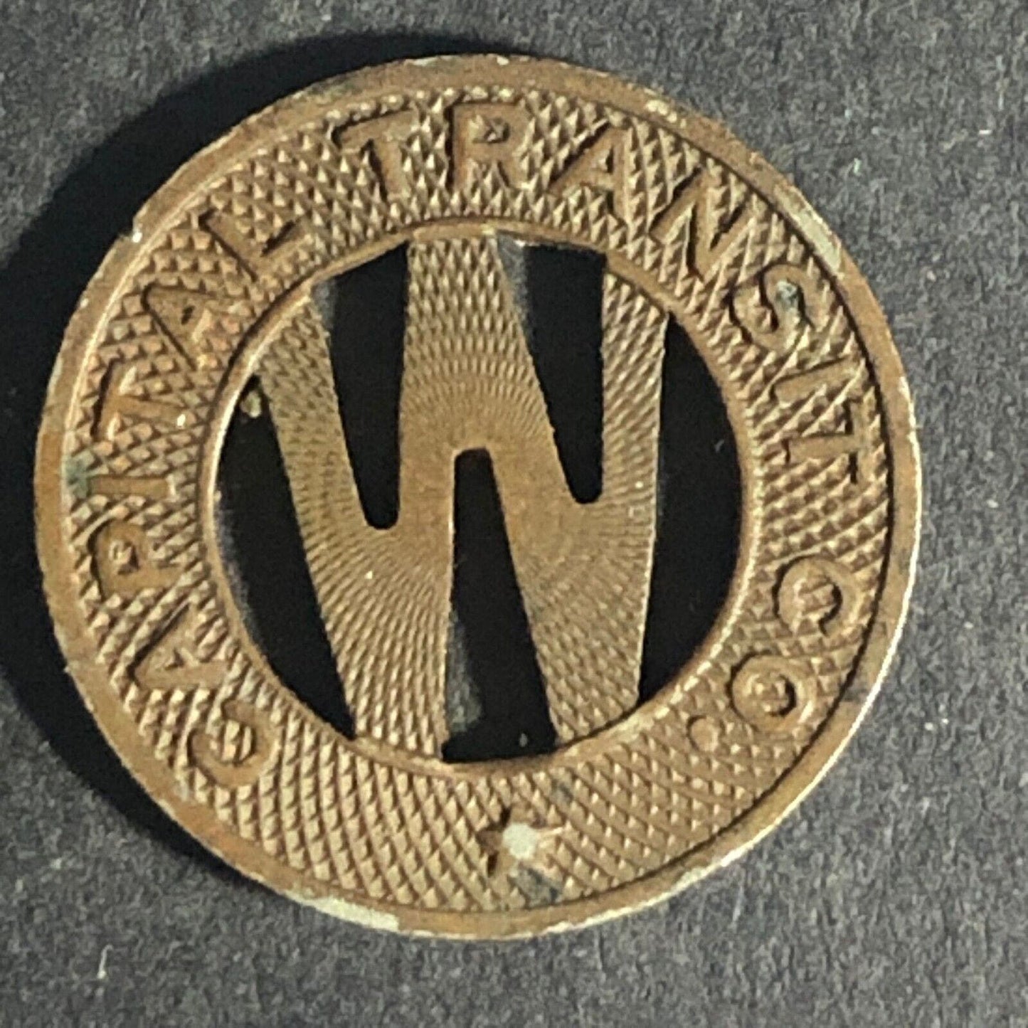 Capital Transit Co. "One Fare In The Dist. of Col." (DC) Brass Token 16.45mm