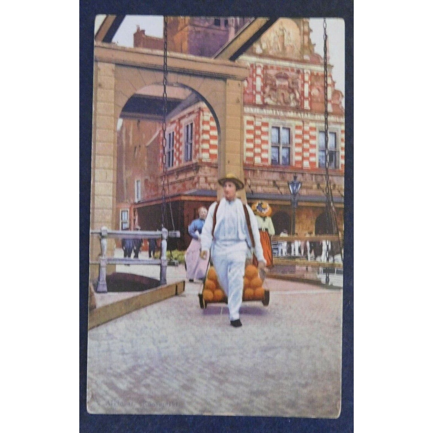 Vintage Postcard "Kaasmarkt Alkmaar" (Cheese Market) Netherlands