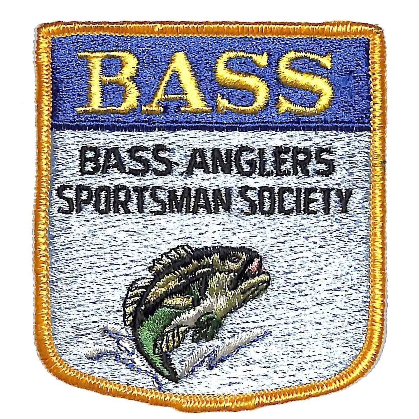 BASS Anglers Sportsman Society Vtg Patch Fishing NOS