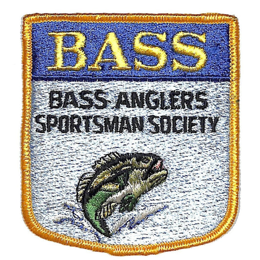 BASS Anglers Sportsman Society Vtg Patch Fishing NOS