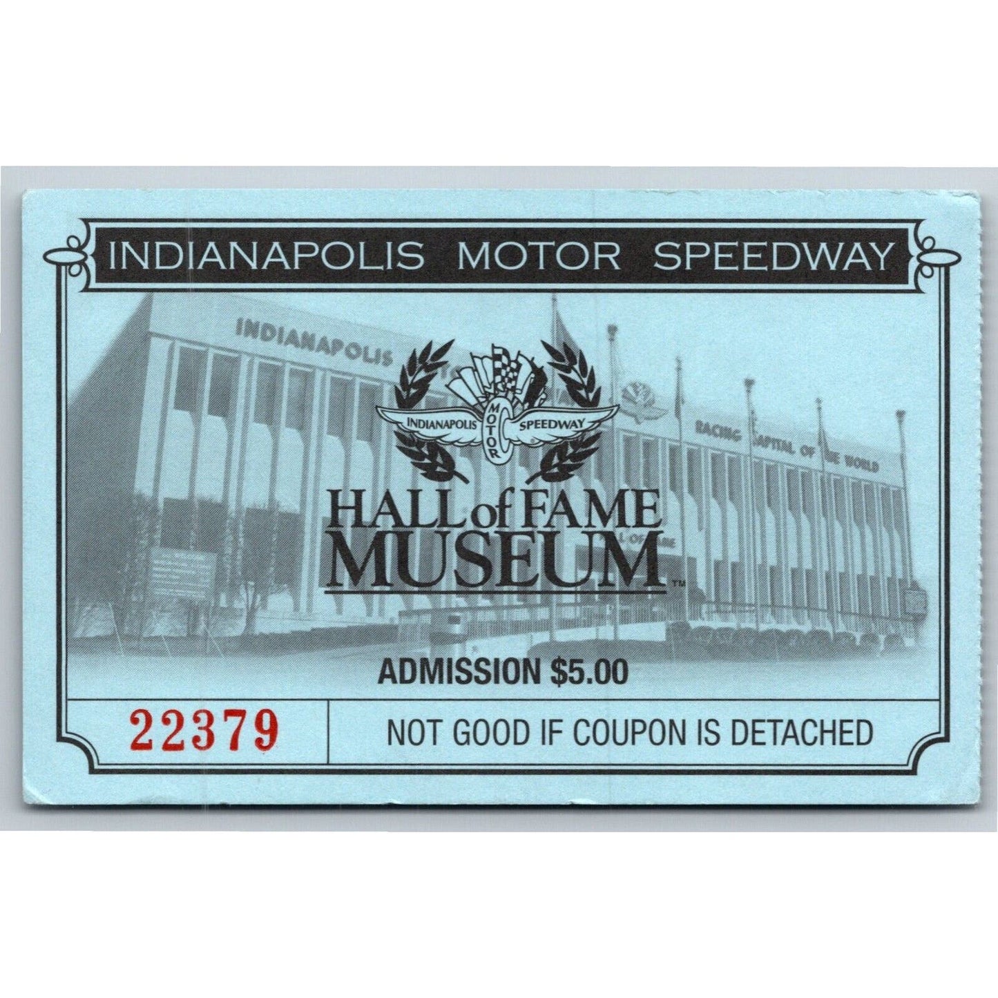 c2000's Indy 500 Hall of Fame Museum Pass Ticket Card Indianapolis IMS #22379