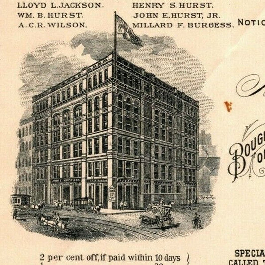 1900 $14.81 Letterhead Billhead John E. Hurst Notions Baltimore Ephraim Baker*