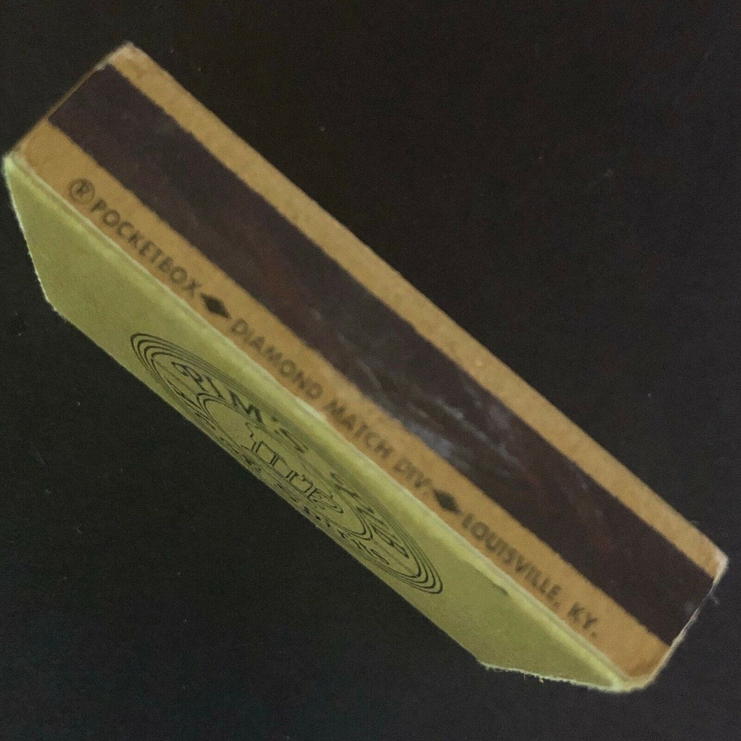 c1970's-80's Wooden Matchbox Matchbook "Pim's Pub Ale & Spirits" Lexington