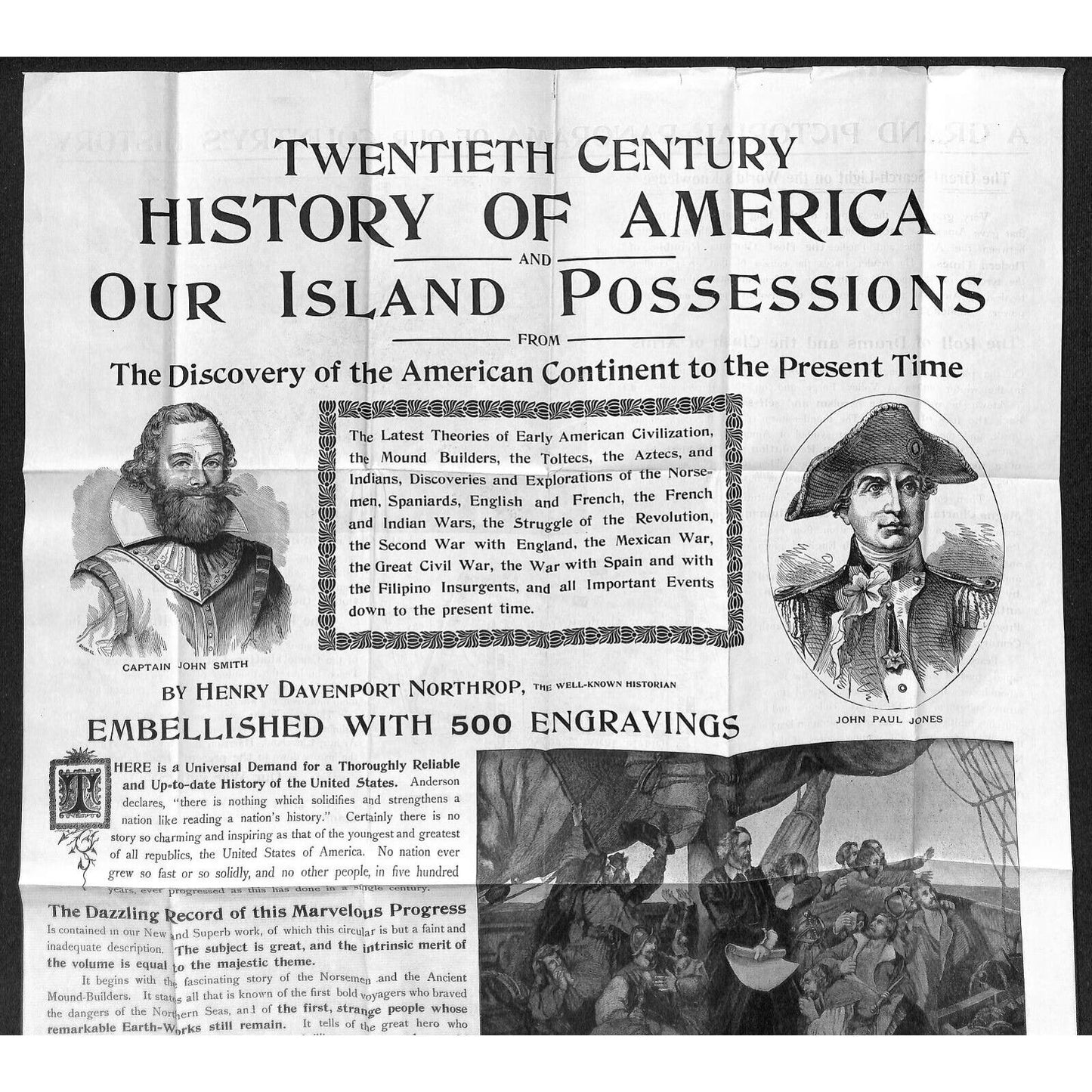 Hoey Publishing Co. 1900 "20th Century" Adv. Cover Letterhead & 14" x 22" Sheet
