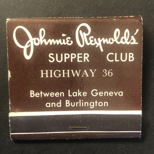 Johnnie Reynolds' Supper Club Near Lake George Vintage Full Matchbook c1960's-73