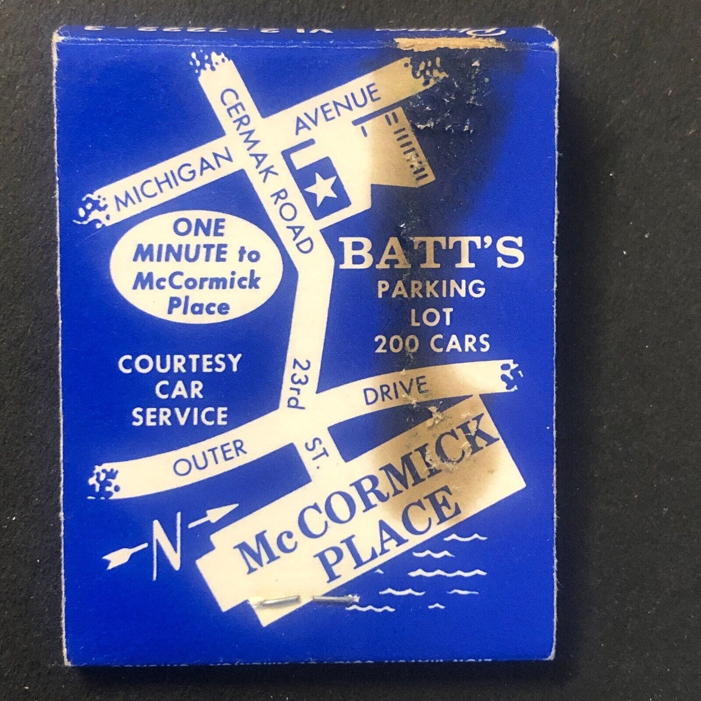 Mama Batt's Jewish Style Restaurant Chicago Full Matchbook c1950's-1960's Scarce