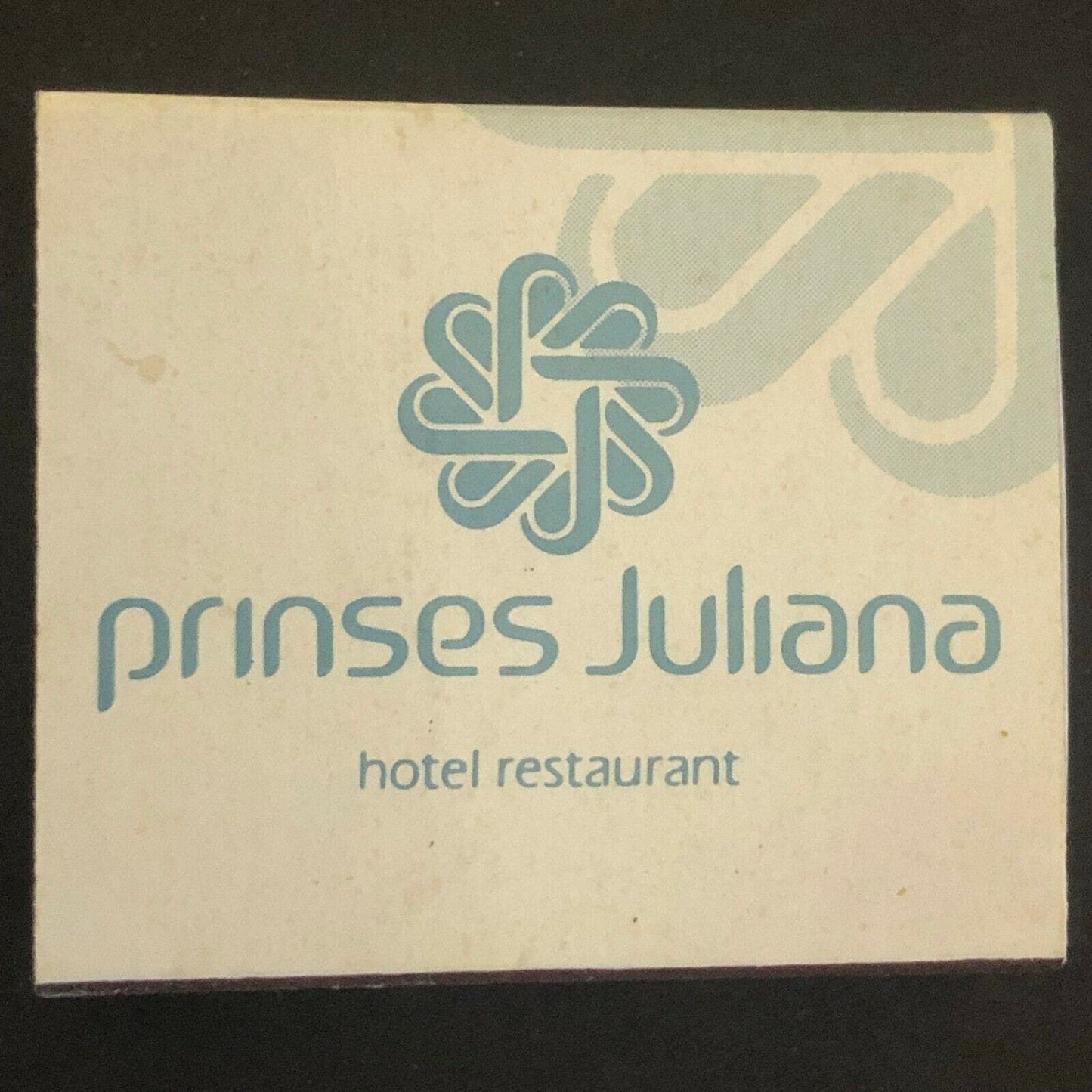 c1980's-90's Wooden Matchbox Matchbook - Prinses Juliana Hotel Rest. Valkenburg