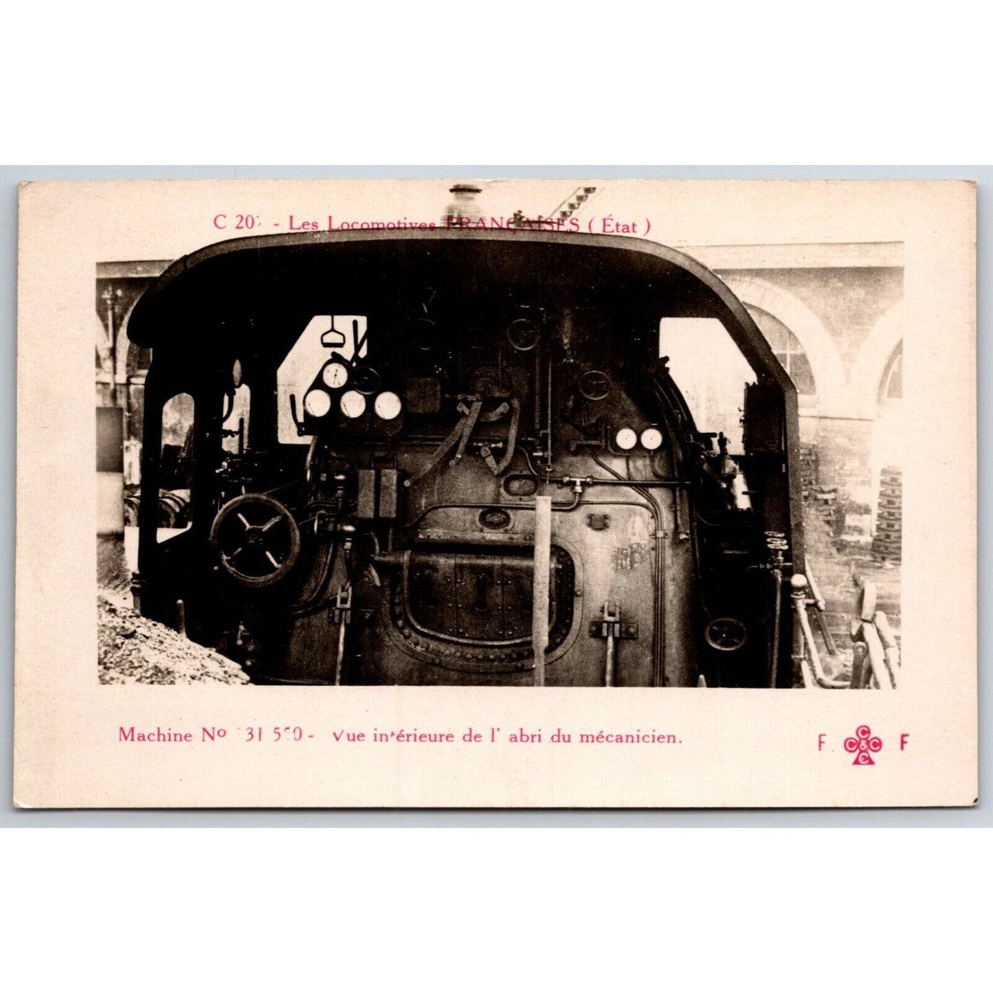 French Railroad RPPC* Postcard Machine 31-550" C 202 ? c1910 F. Fleury