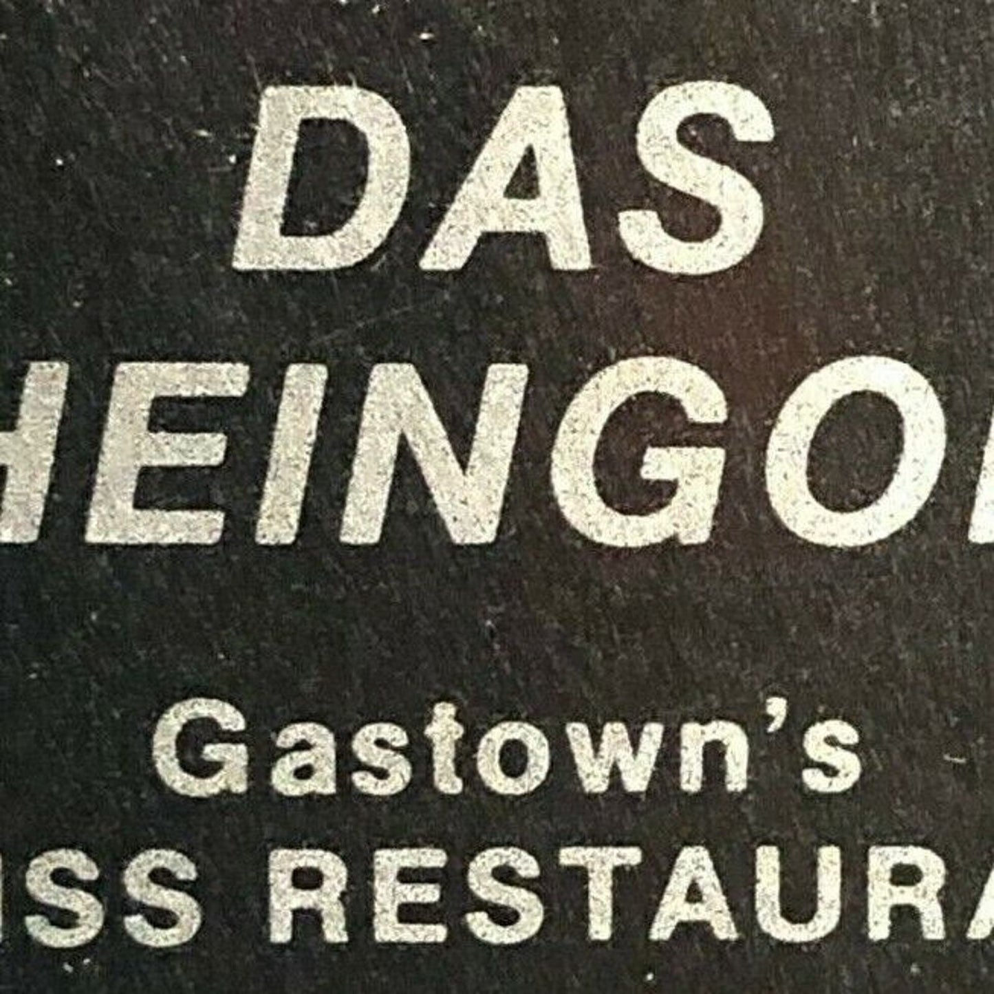 Vintage 1970's-80's Full Matchbook Das Rheingold Restaurant - Vancouver, B.C.