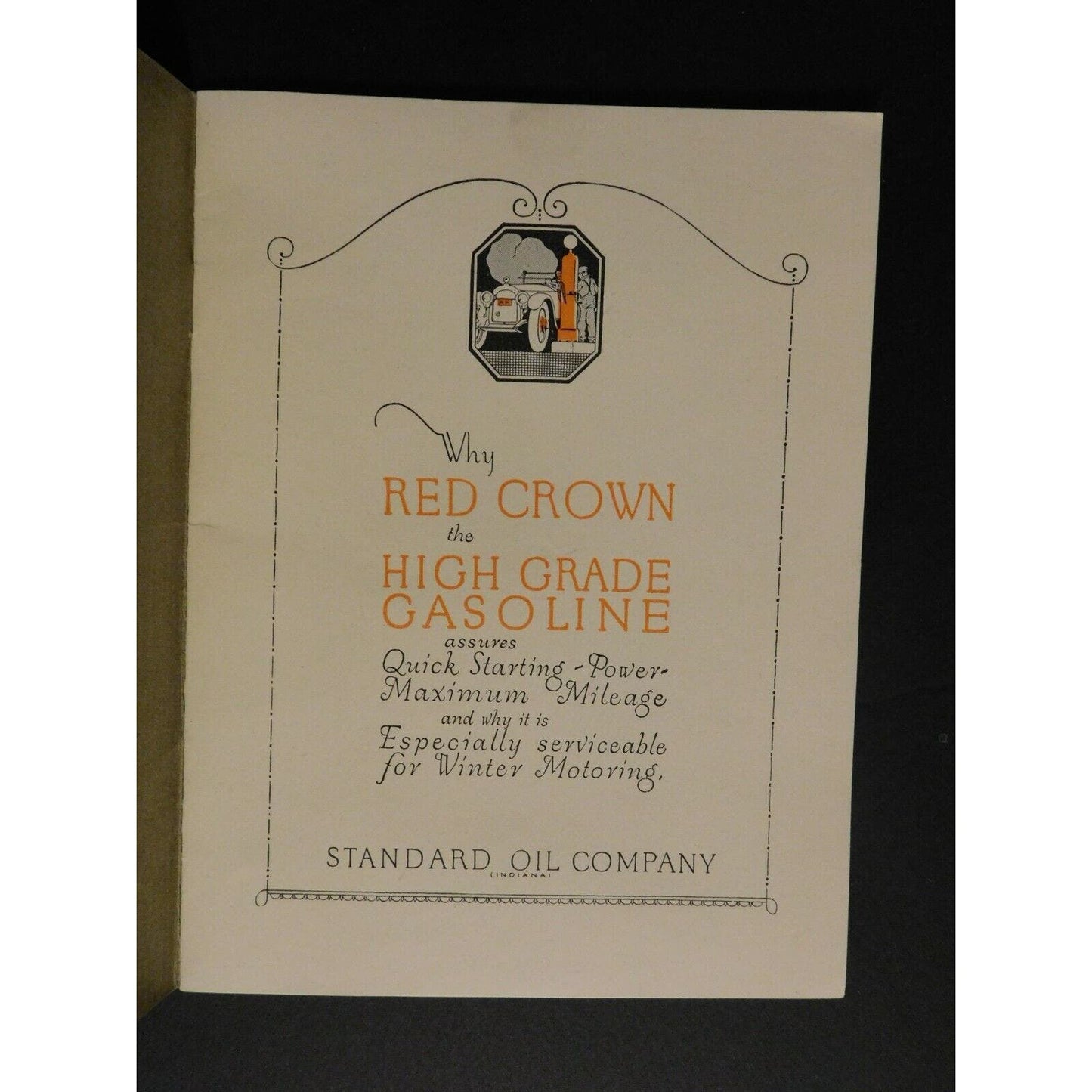 1923 Gasoline Standard Oil Red Crown "What Is Good Gasoline?" 24pgs. Booklet VGC
