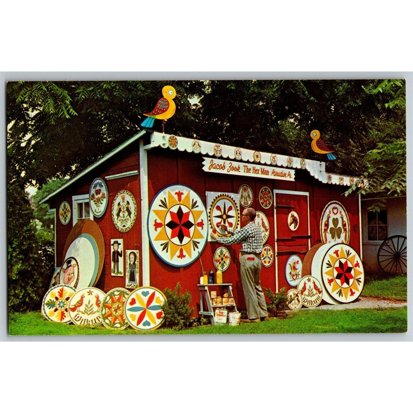 c1960's-70's Vintage Postcard "Jacob and Jane Zook - House of Crafts" Paradise