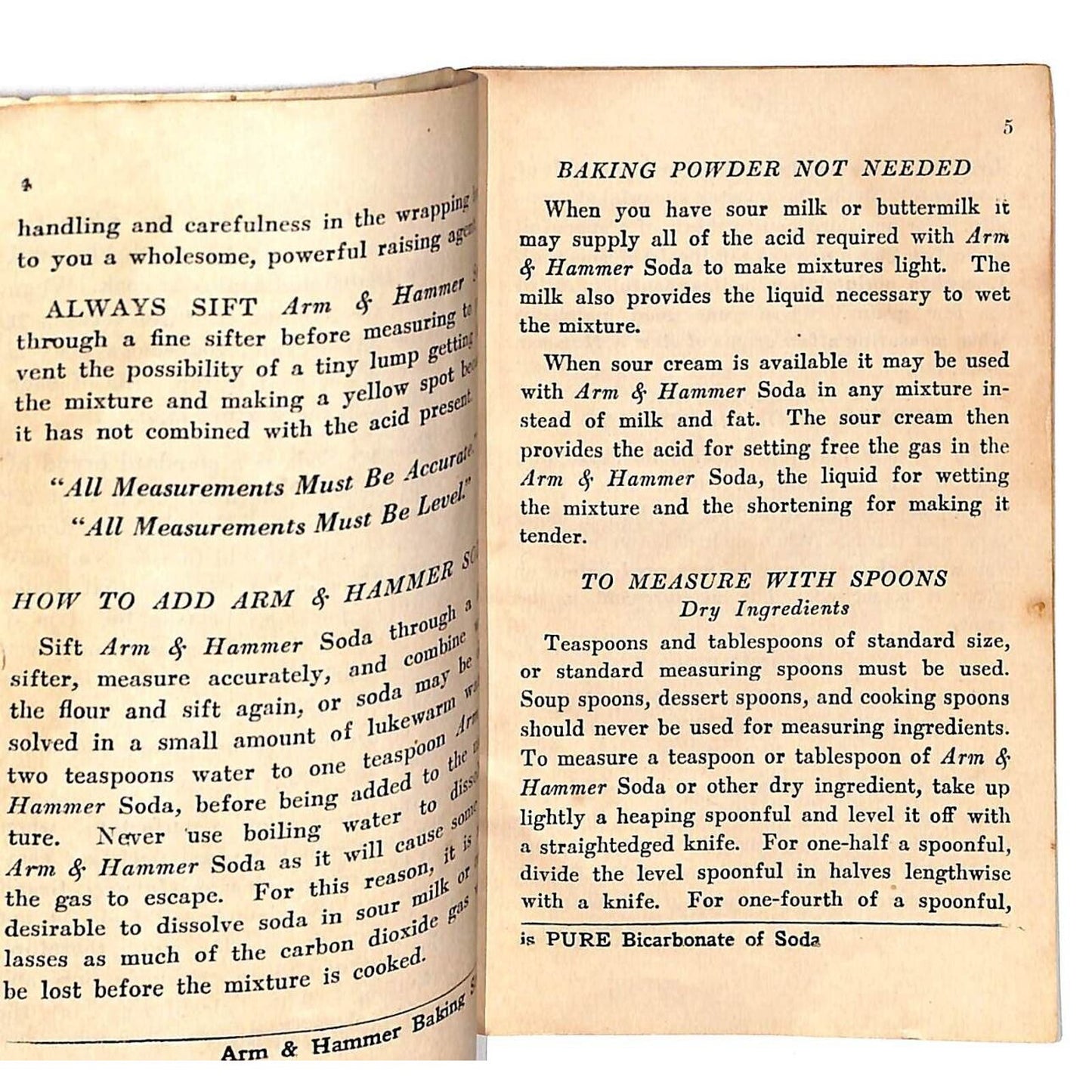 Arm & Hammer Baking Soda "Good Things To Eat" Booklet 1924 32pp - Church & Co.