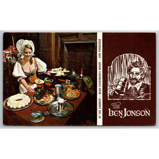 Vintage Postcard Ben Jonson Restaurant San Francisco UN VGC c1970's