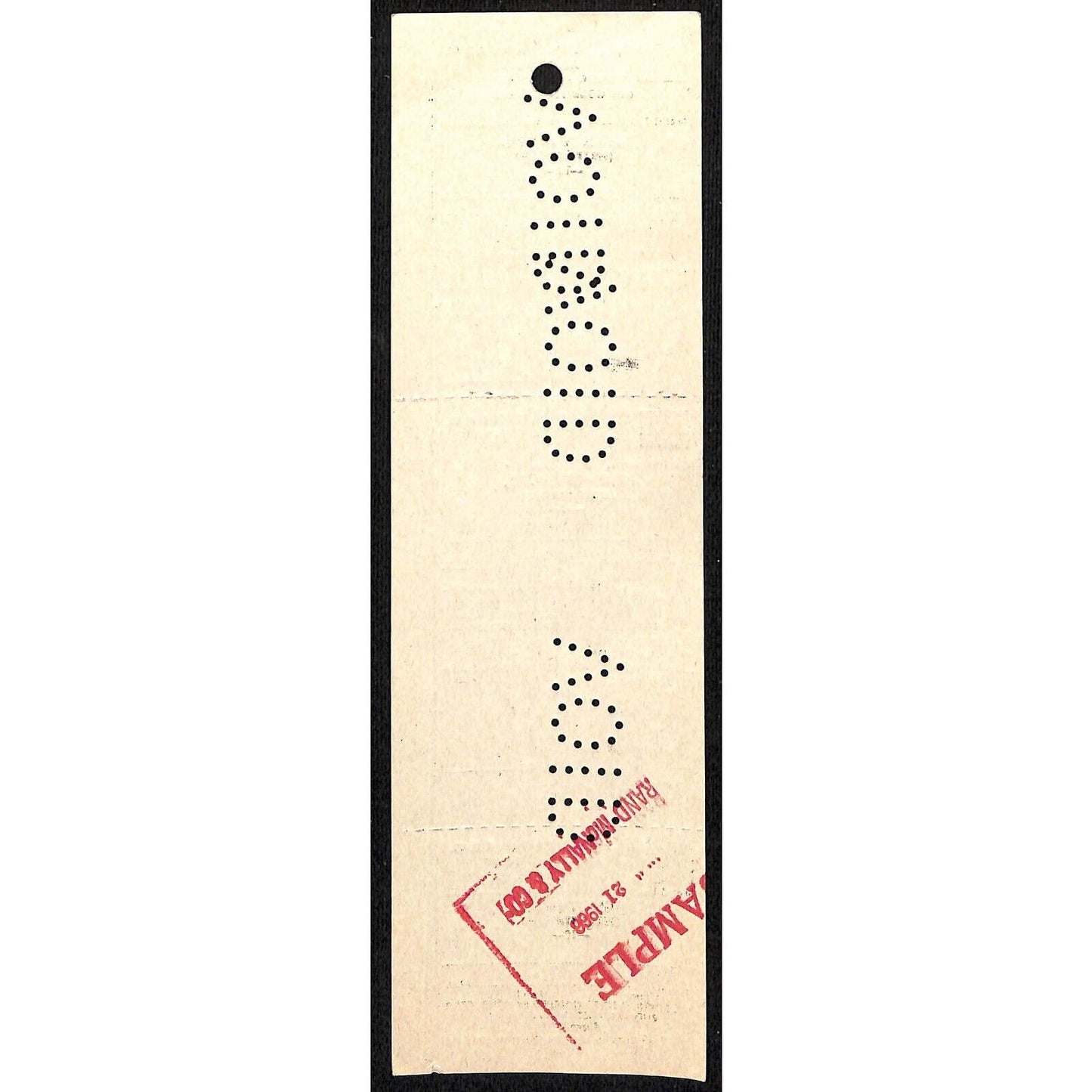 Burlington Route Quincy to Unused VOID SAMPLE UNNUMBERED Ticket 1966