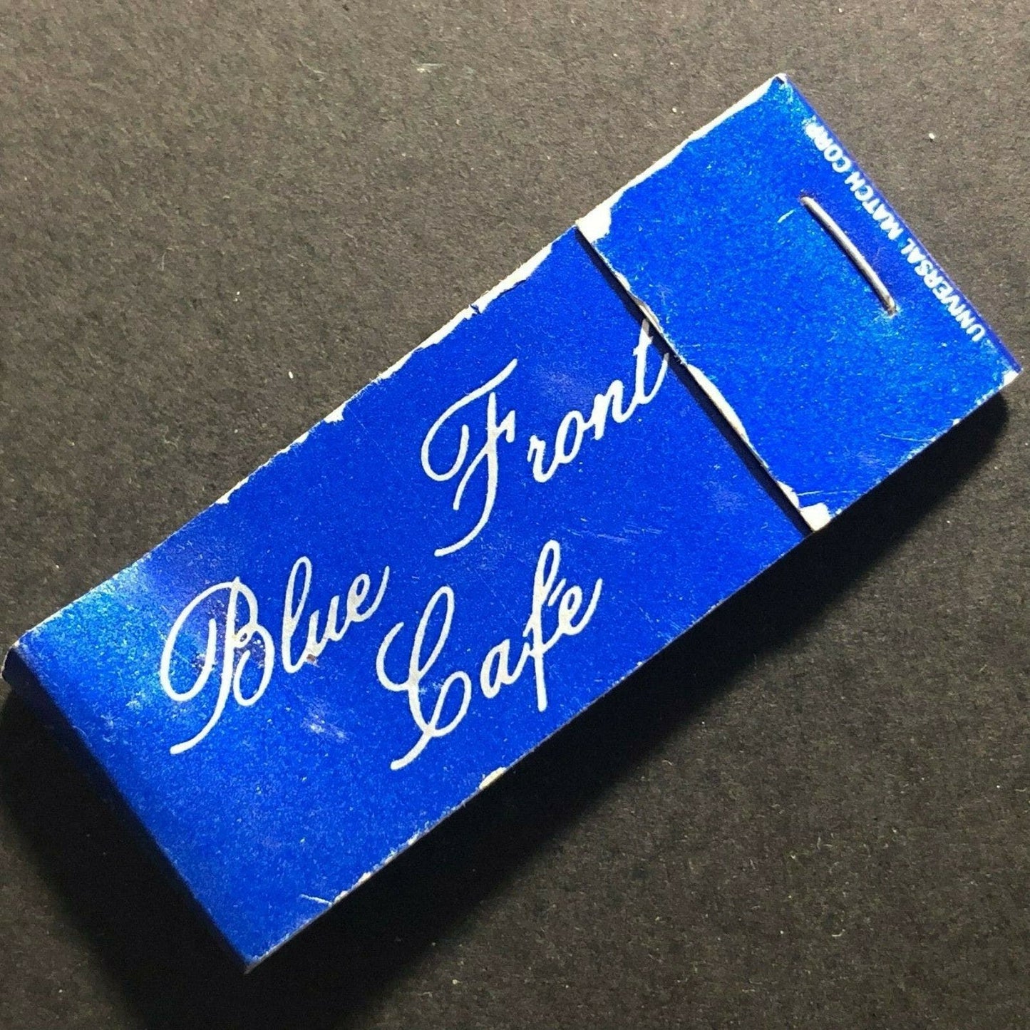 Vintage c1970's Full Slim 10 Strike Matchbook Blue Front Cafe Breckenridge CO.
