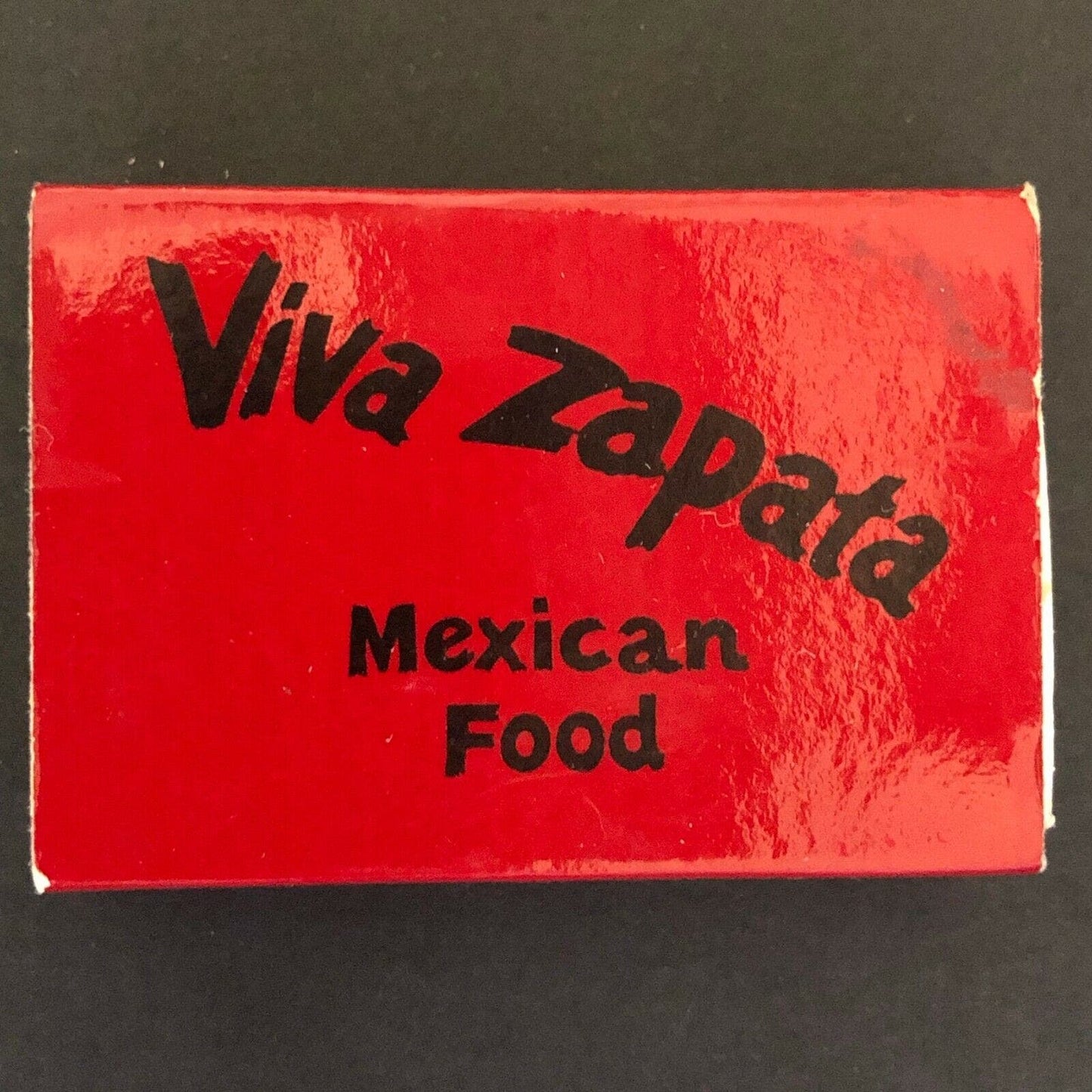 c1970's-80's Vintage Wooden Matchbox Matchbook "Viva Zapata" Westport, CT