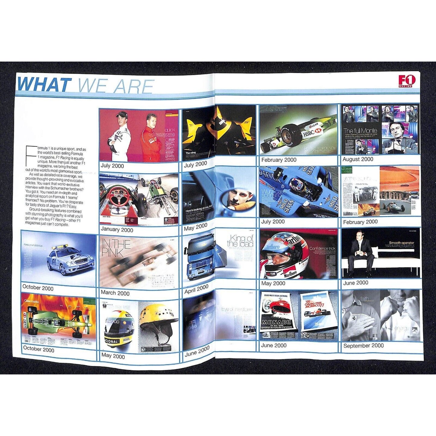 c2000 F1 Racing Magazine Photo Brochure 12pp