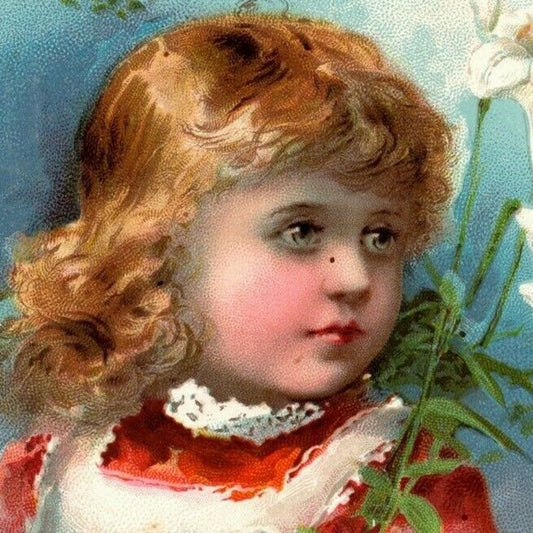 Lion Coffee - Woolson Spice Co. Easter Greetings - Large Victorian Trade Card