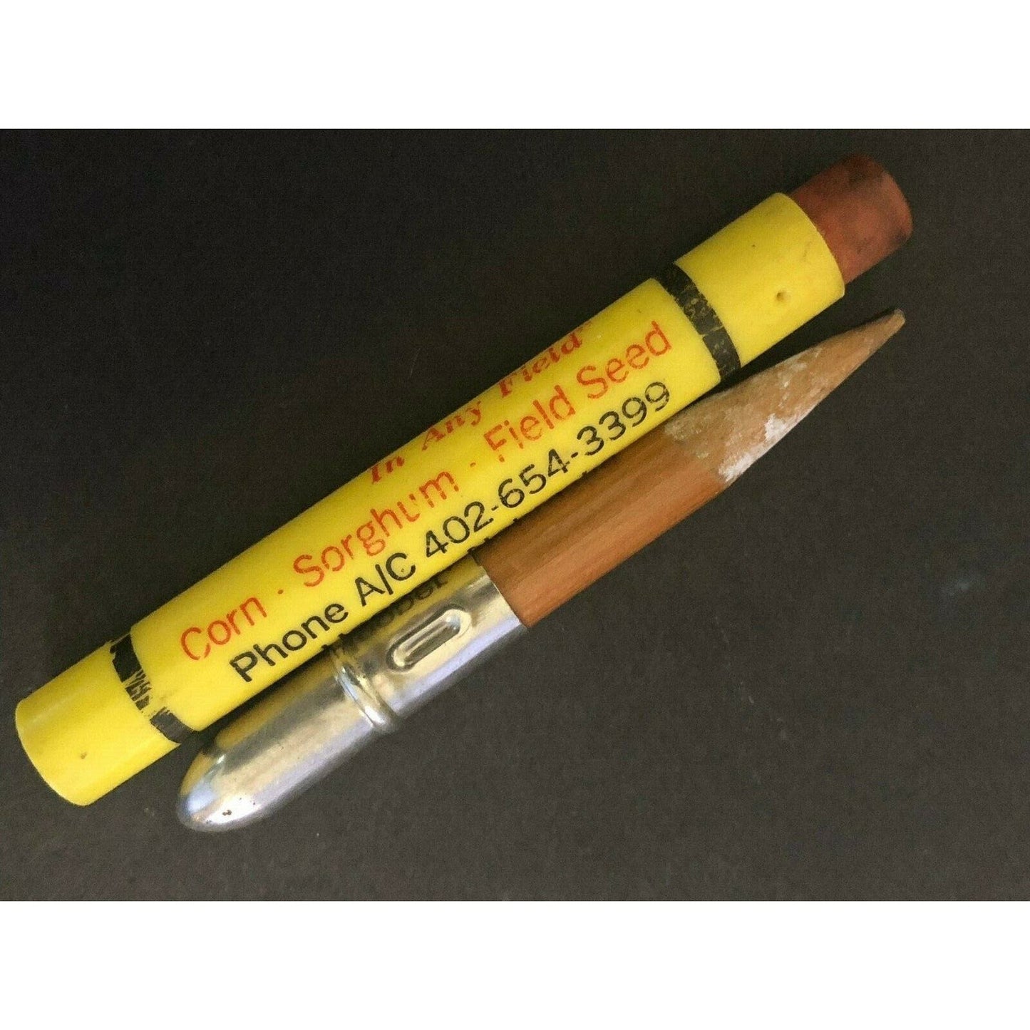 c1940's-50's Hoegemeyer Hybrids Feed Seed Hooper, NE Advertising Bullet Pencil