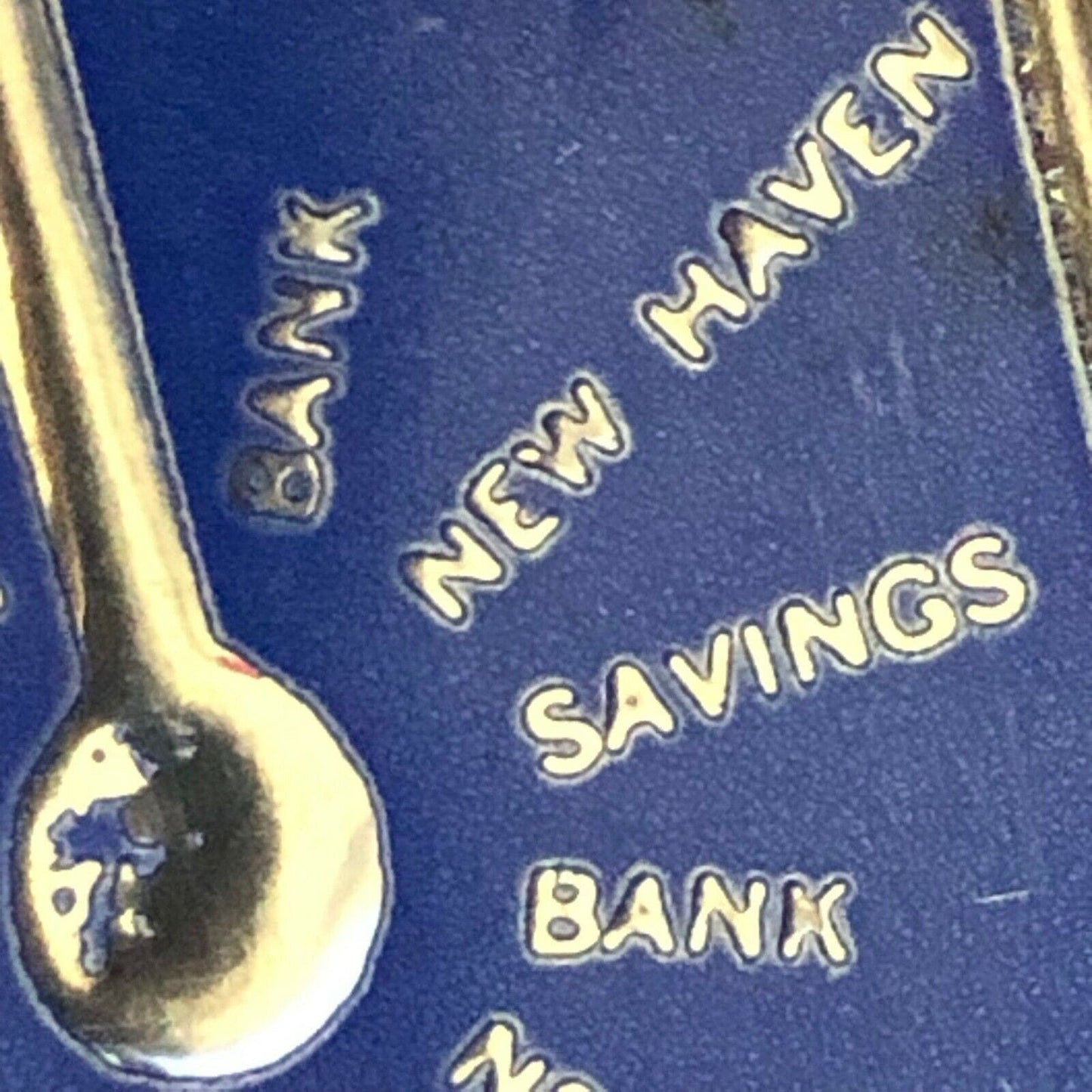 c1980's Foil Wooden Matchbox / Matchbook New Haven Savings Bank - Silver Tip