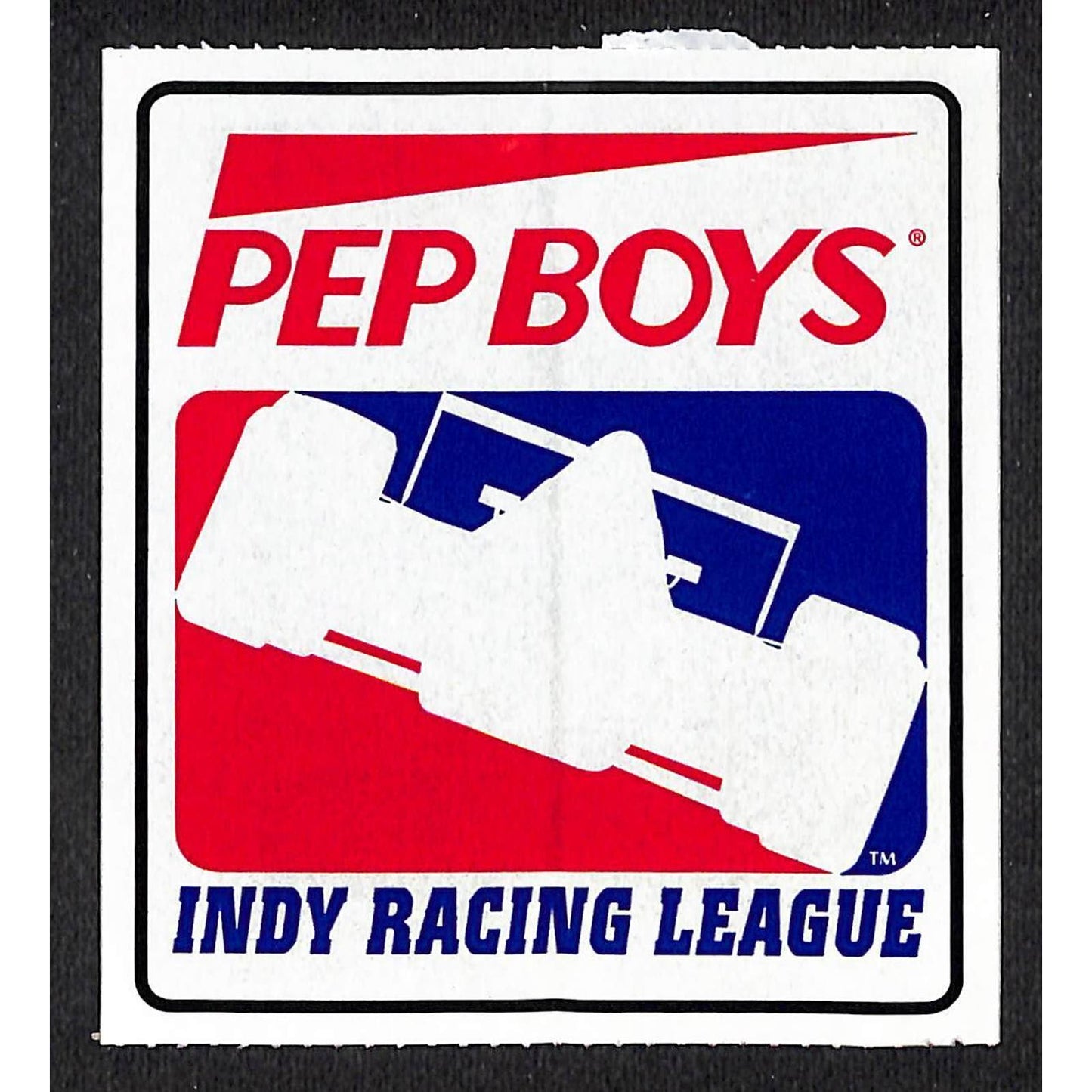 c1998 Pep Boys Indy Racing League Sticker / Decal 3 1/2" x 4" VGC