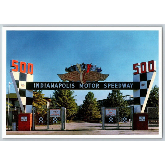 c1990 Indy 500 - Main Gate Open - Motor Speedway NOS 4" x 5 3/4" Postcard
