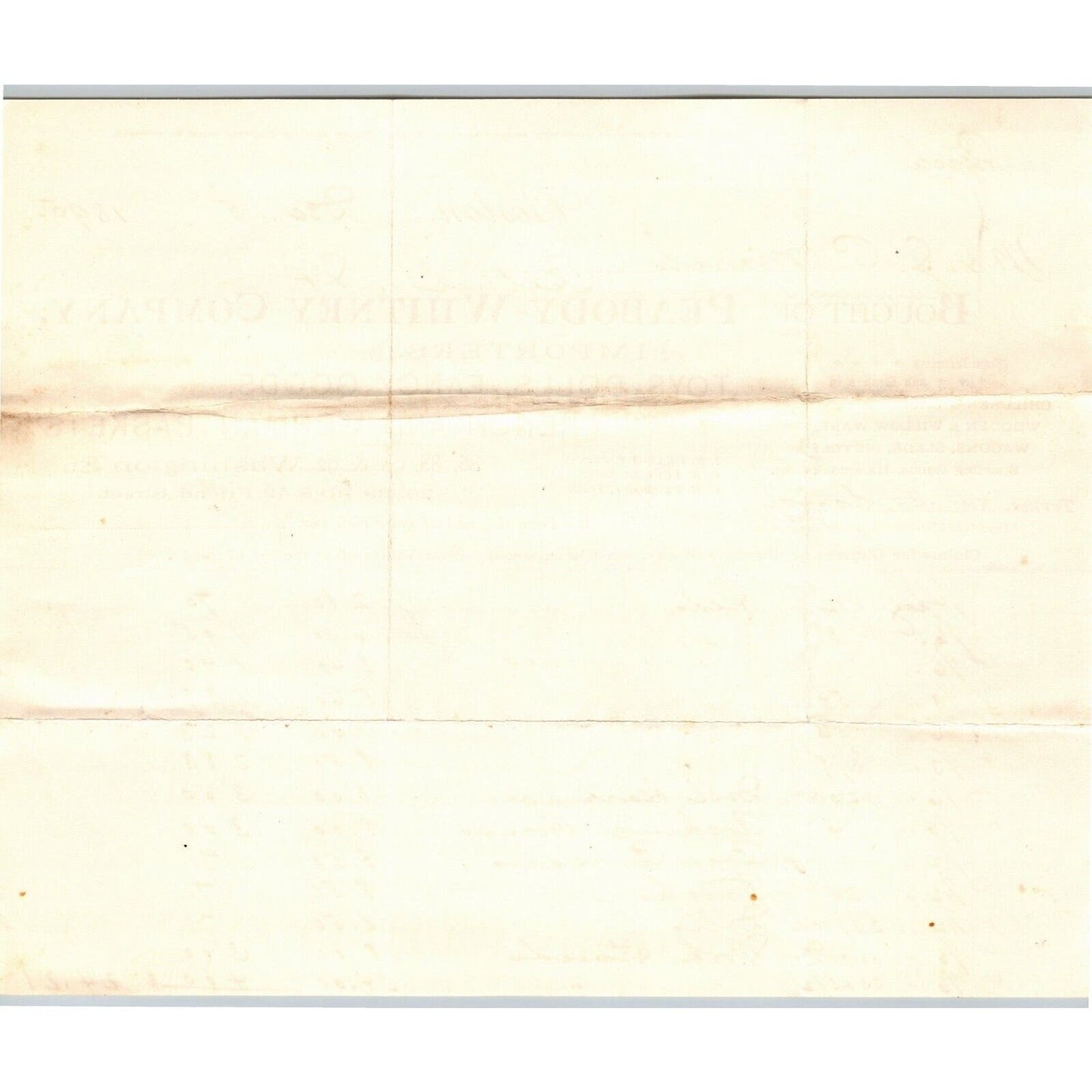 Boston, MA Peabody & Whitney Fancy Goods 1895 Billhead JP Marsh Bethel, VT