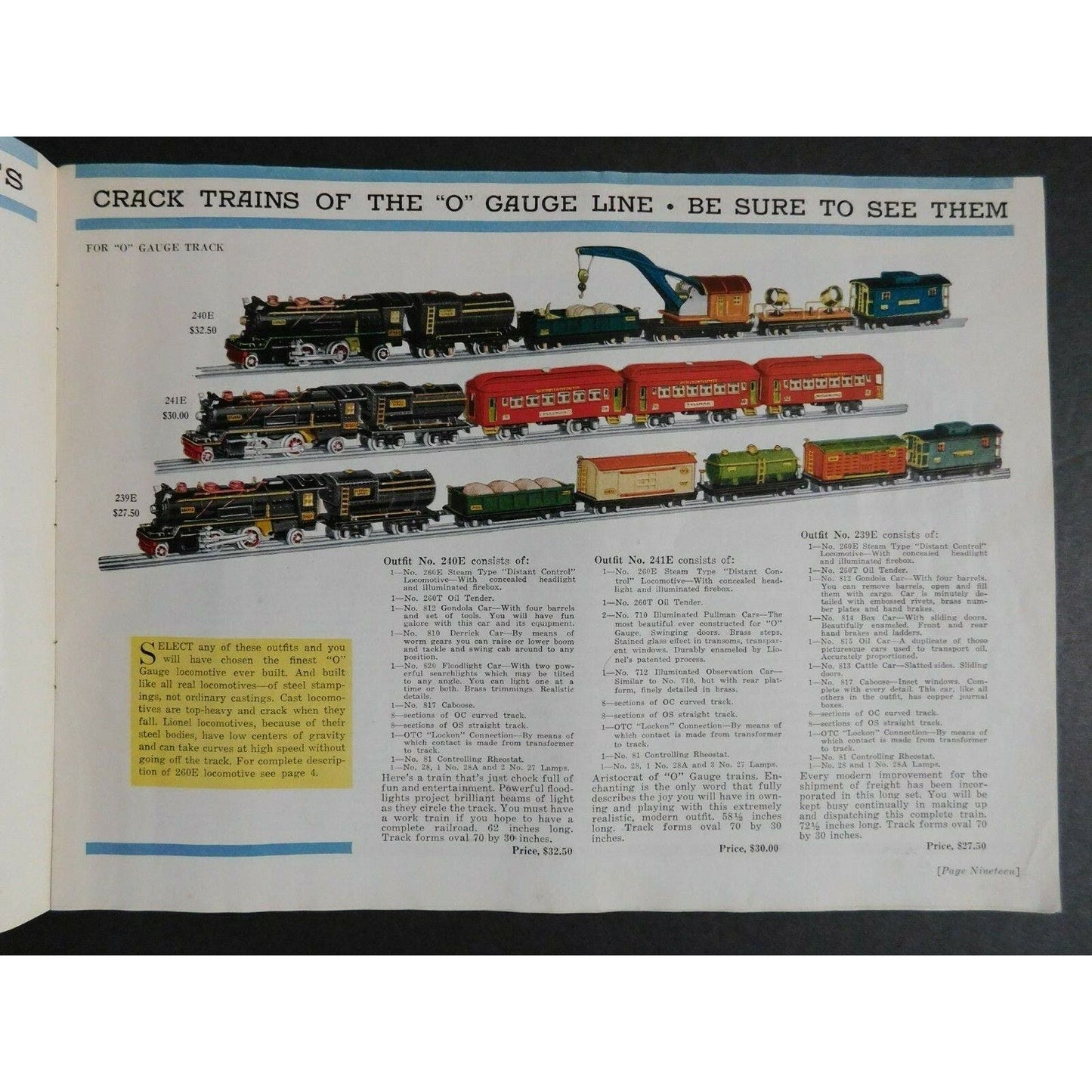 Scarce Original 1932 Lionel Electric Trains Catalog 50 pg. VGC Gary Nelson Coll.