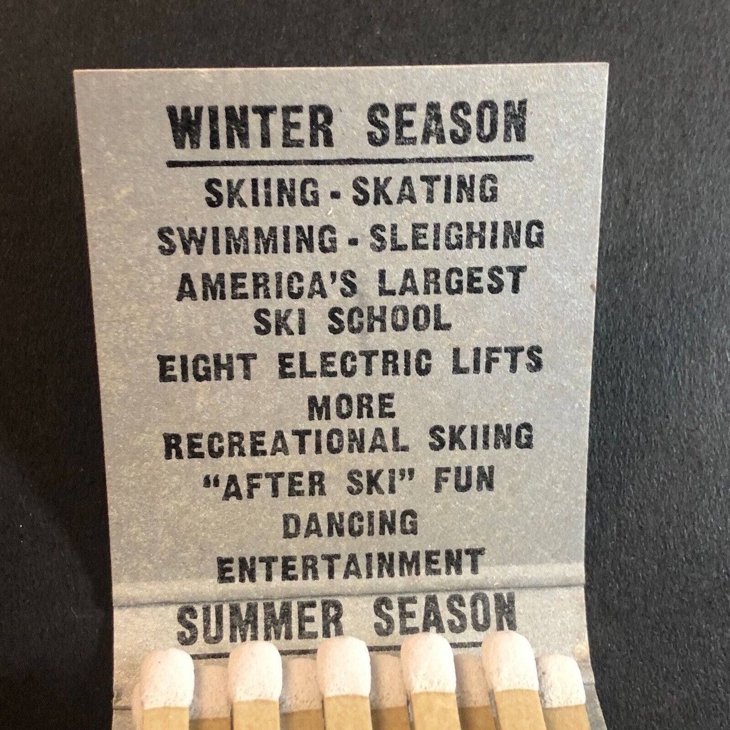 Sun Valley Idaho / Union Pacific RR Full Matchbook 25th Anniversary c1961 VGC