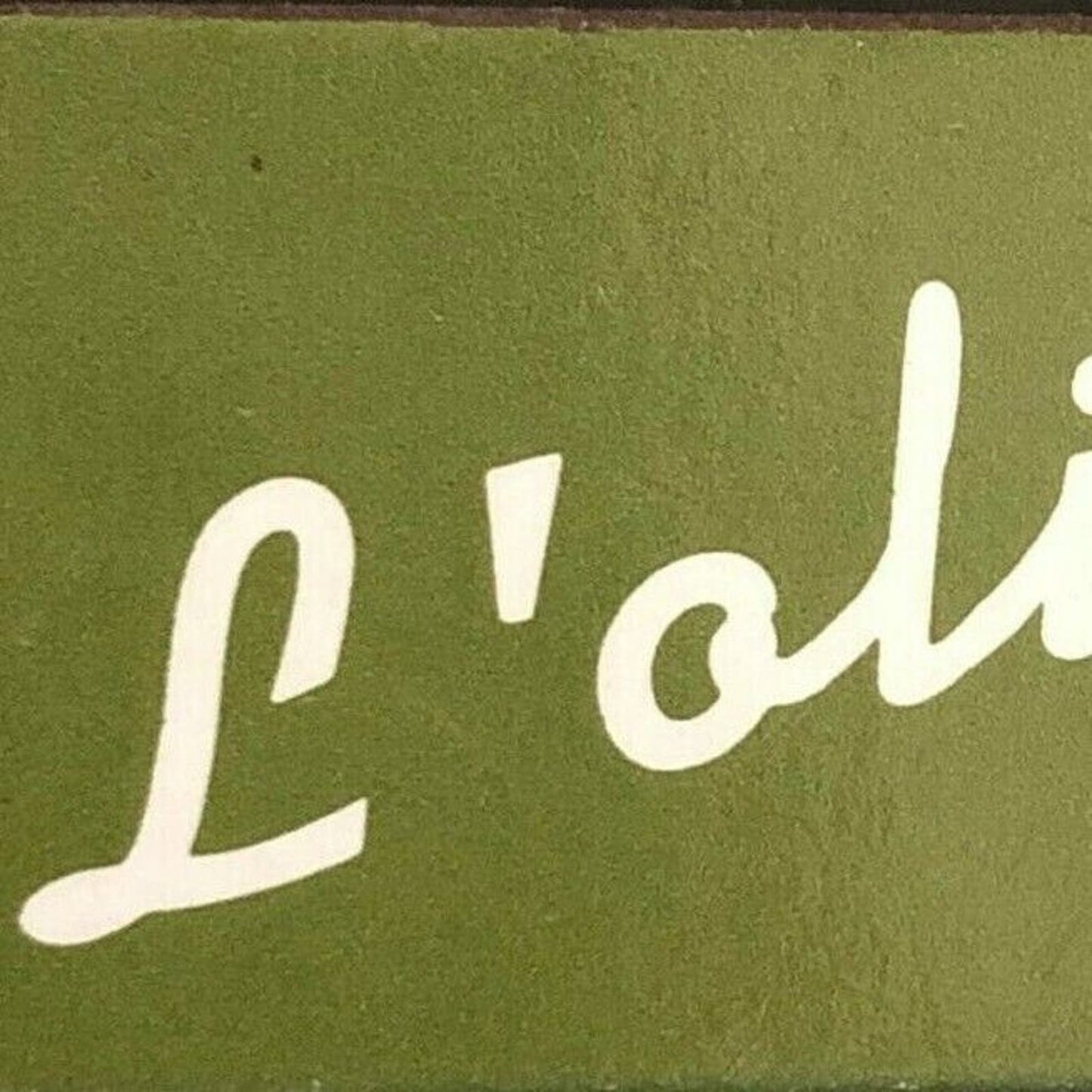 c1970's Wooden Matchbox Matchbook L' Olivier Restaurant - 248 E. 49th St. NYC