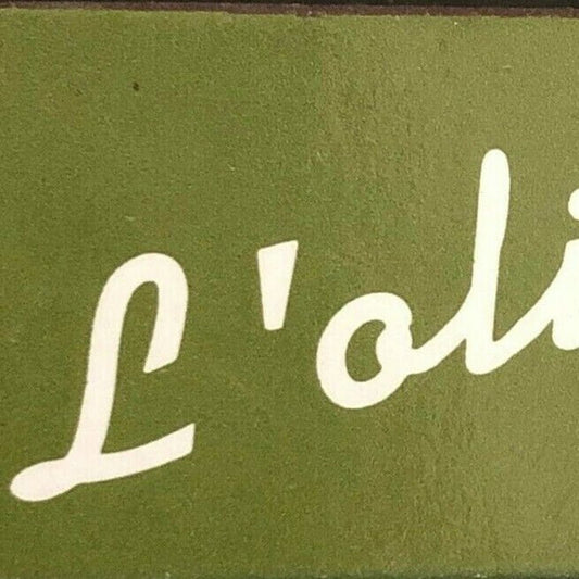 c1970's Wooden Matchbox Matchbook L' Olivier Restaurant - 248 E. 49th St. NYC