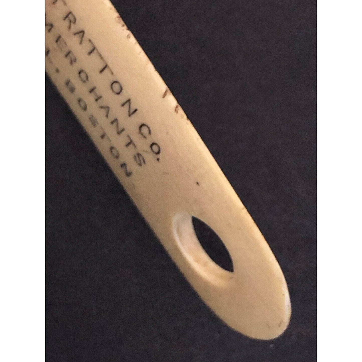 c1895-1905 7.25" Mc Duffee & Stratton Co Boston Adv. Celluloid Letter Opener