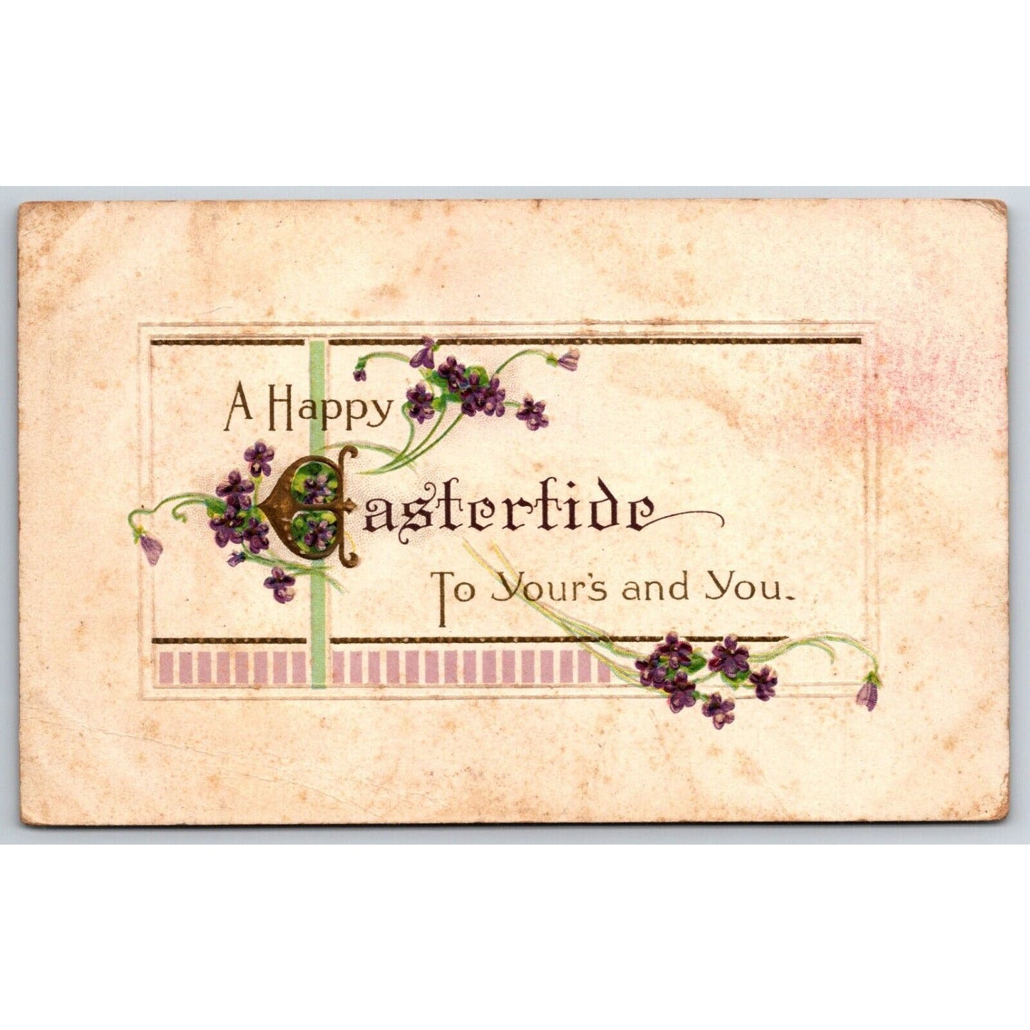 Easter Postcard "Happy Eastertide to You and Yours" Emb. c1915
