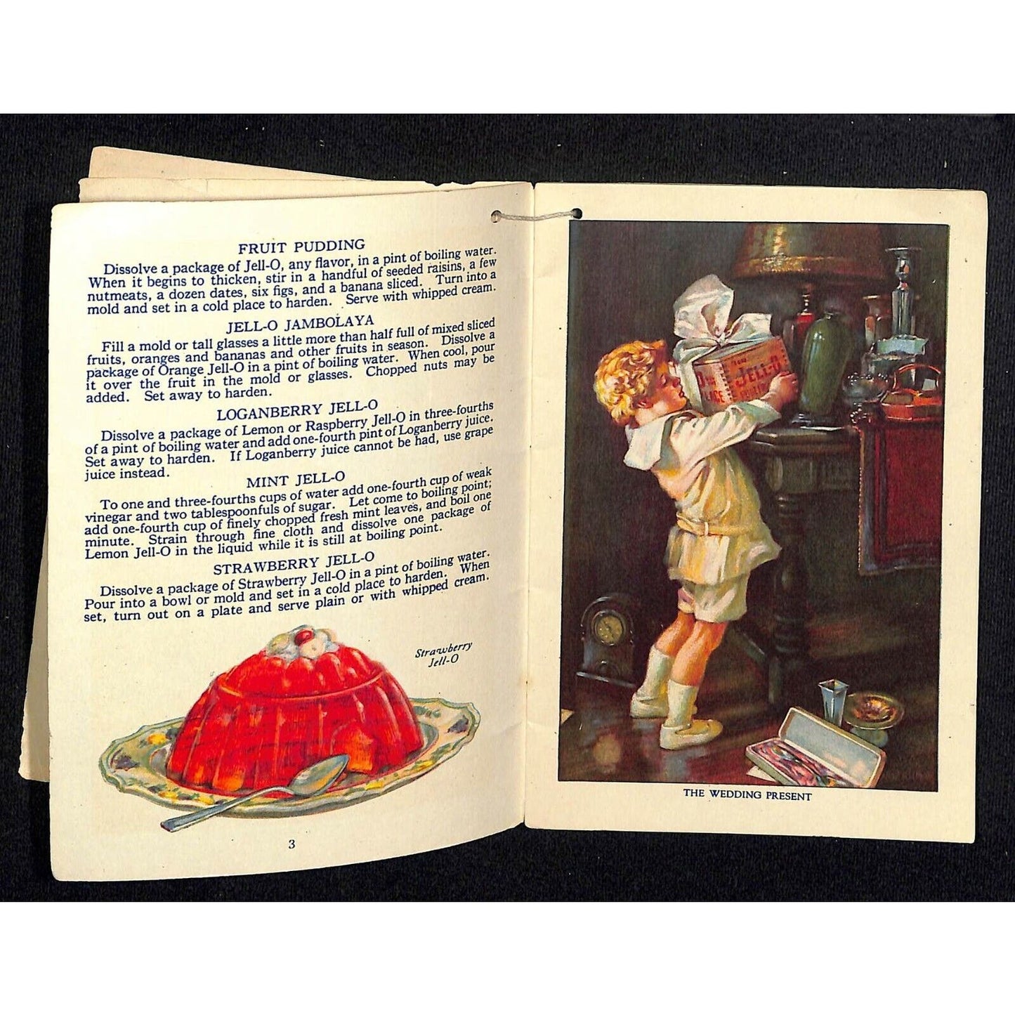 1924 Jell-O Dessert Recipe Booklet 18pp. w/ Ice Cream Powder