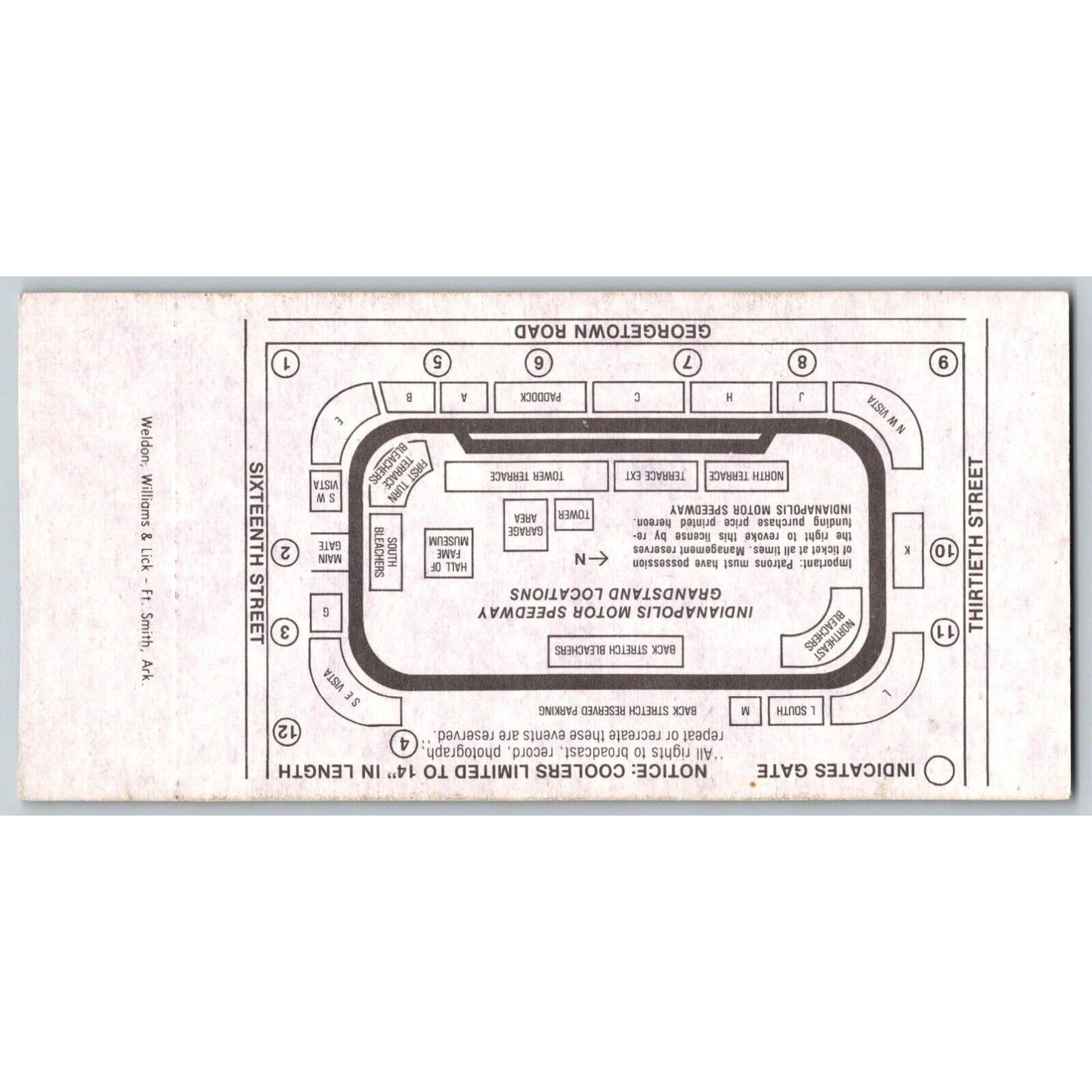 1982 Indianapolis 500 Ticket Stub Racing IMS Gordon Johncock - seat 7