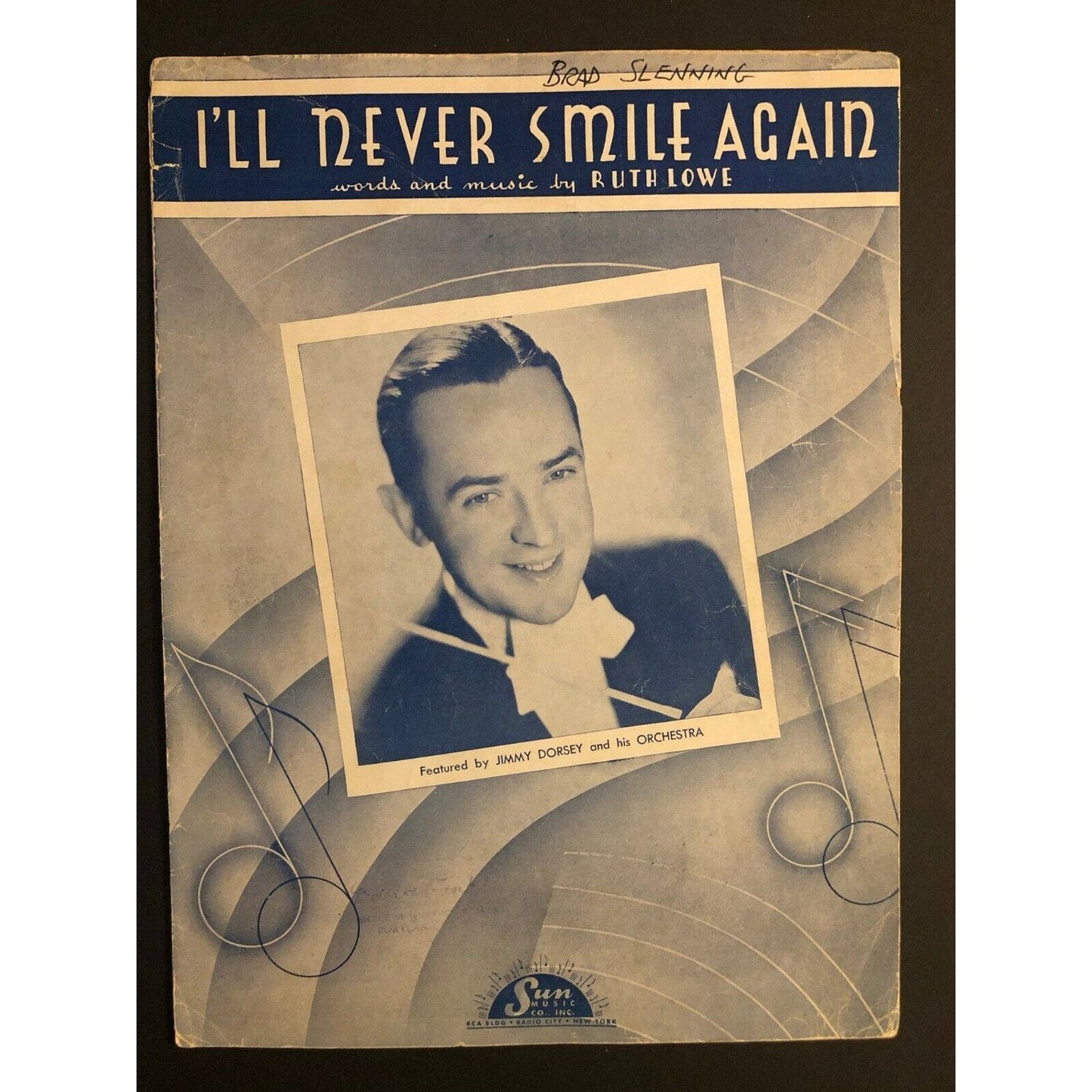 Vintage 1940's Sheet Music "I'LL Never Smile Again" Ruth Lowe