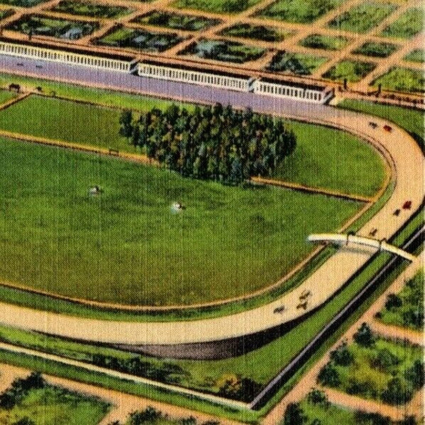 Indy 500 Linen Postcard 1930 "The Greatest Automobile Race Course" De Wolf News